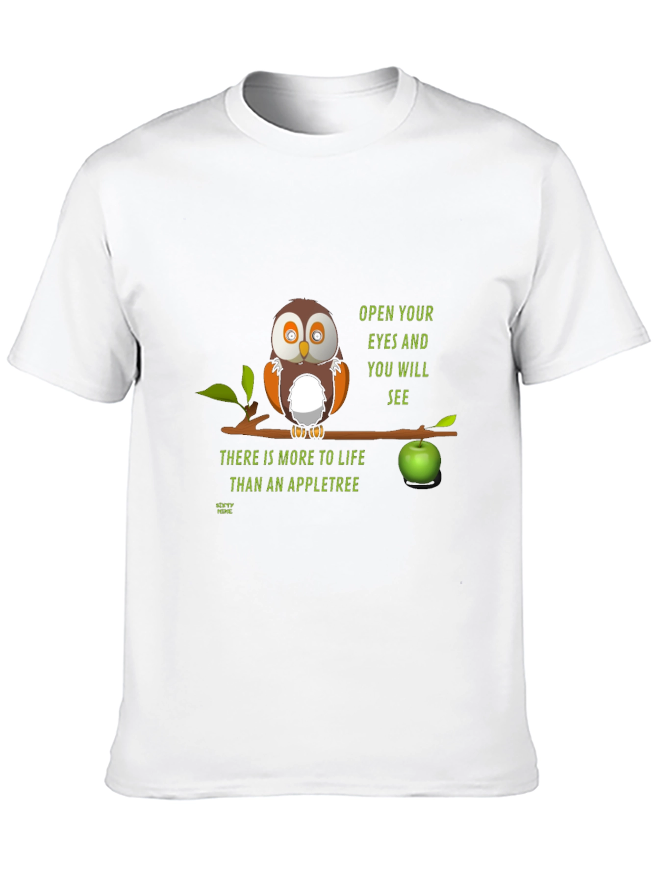 Black Owl Apple Tree Graphic T-Shirt view 10