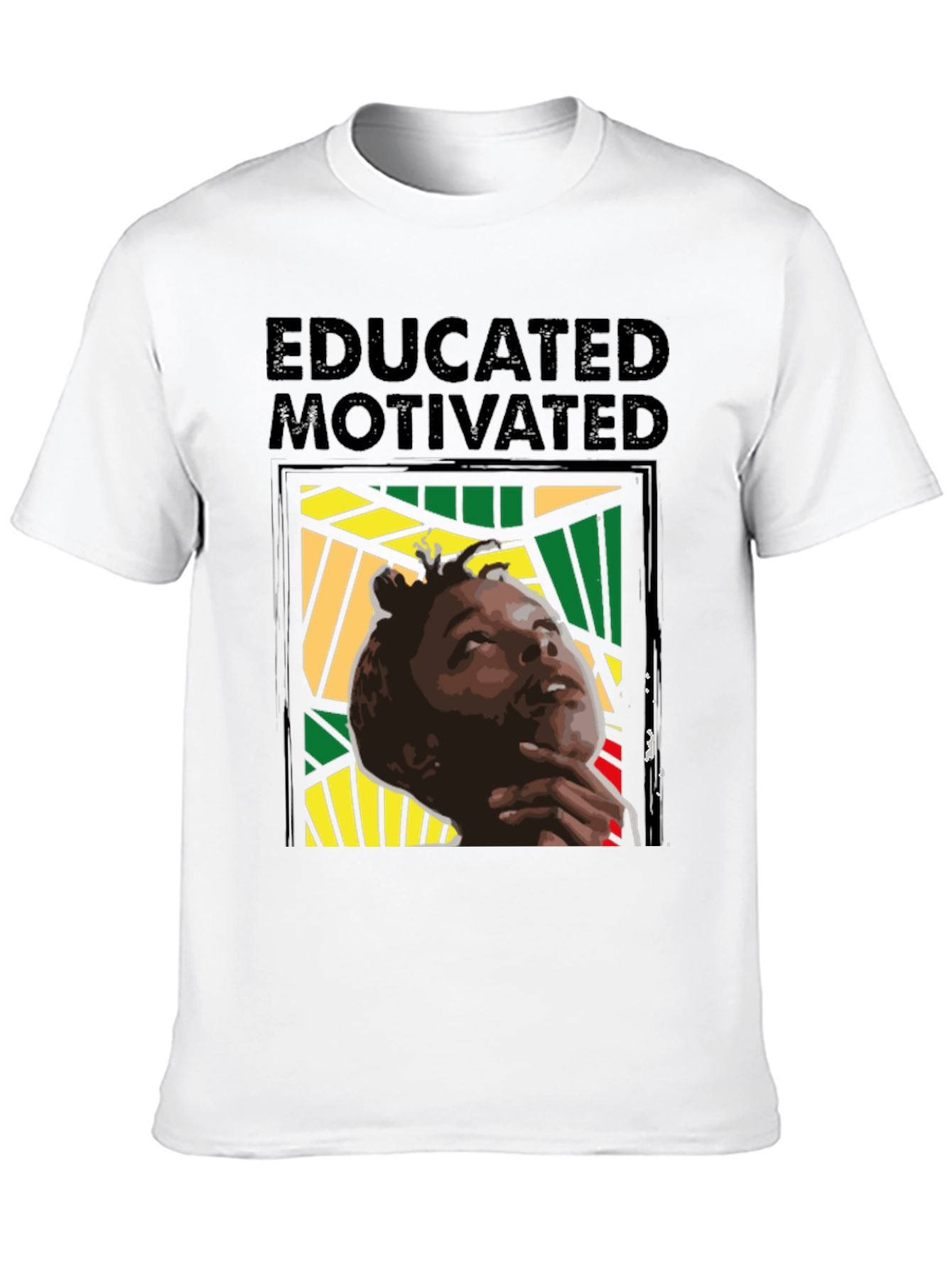 Black Educated & Motivated Graphic Tee view 10