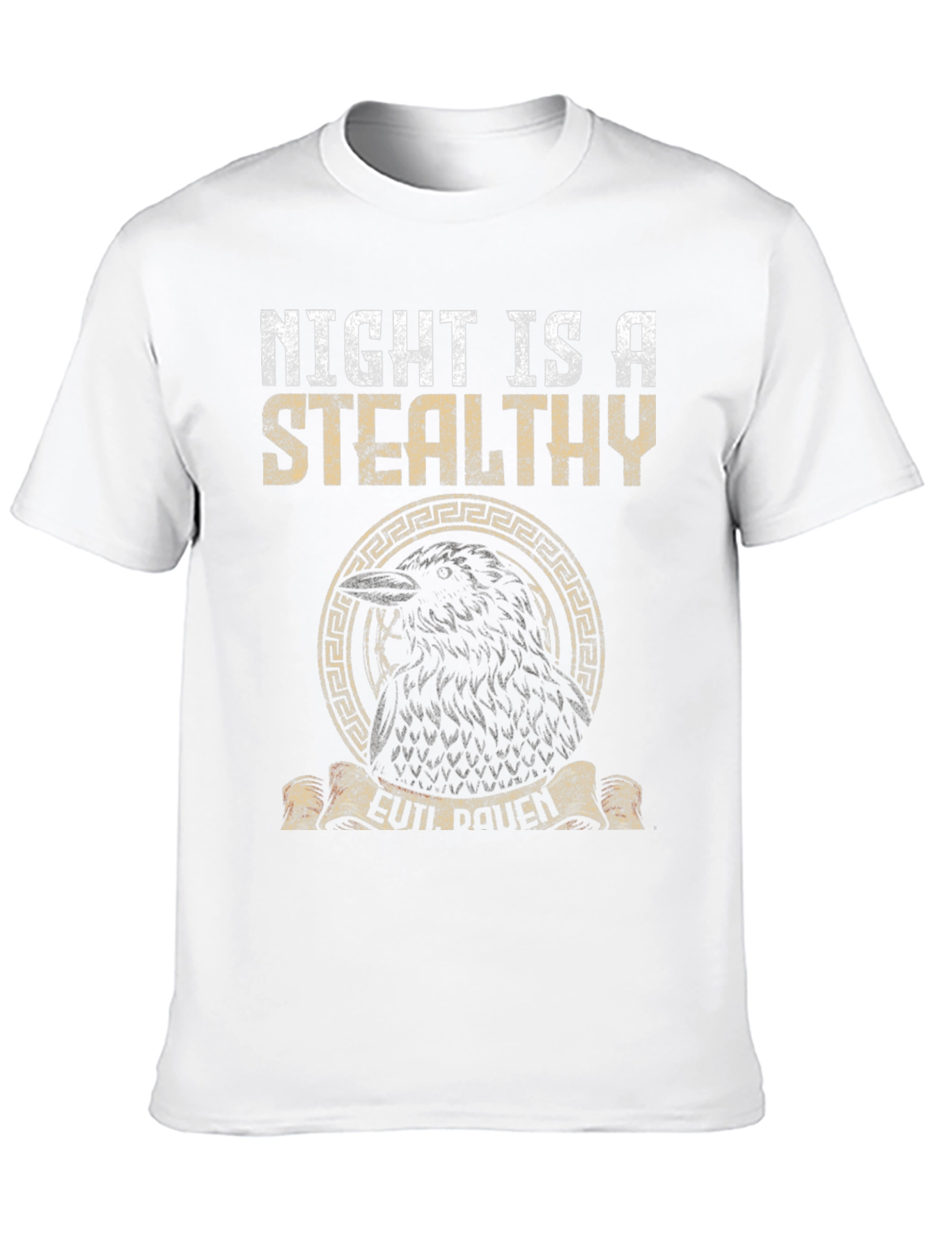 Black Night Raven Graphic Tee - Stealthy Bird Design view 10