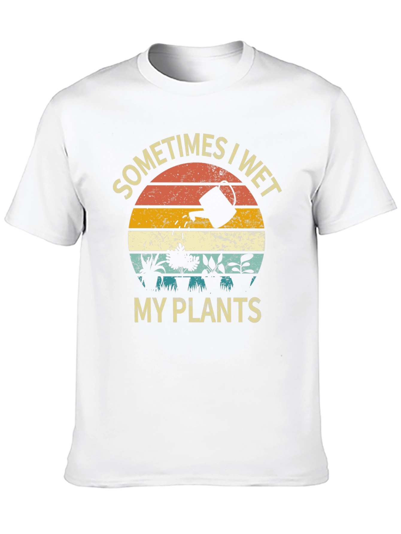Black Funny "Sometimes I Wet My Plants" Graphic T-Shirt view 10