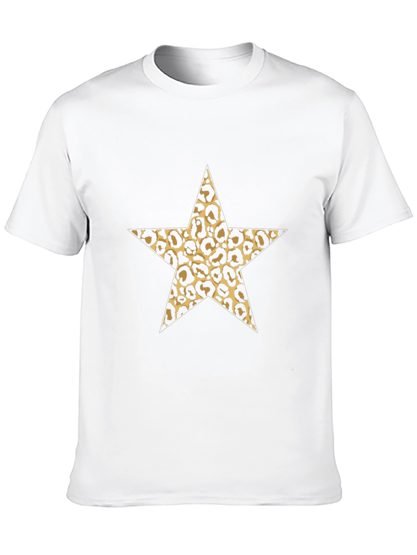 Black Leopard Star Print Black Tee view 10