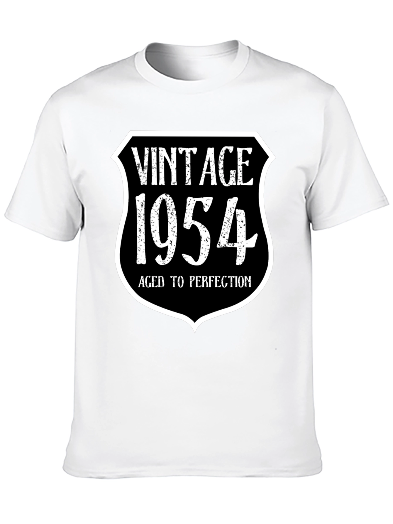 Black Vintage 1954 Aged To Perfection Black T-Shirt view 10