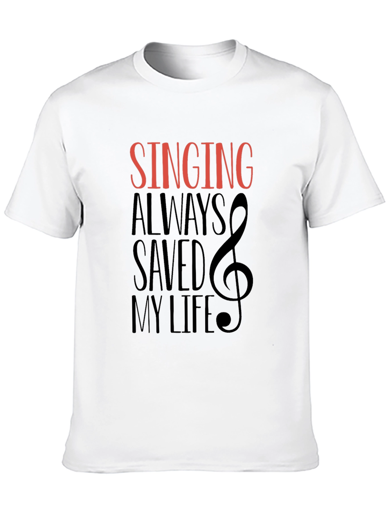 Black Singing Saved My Life Graphic Tee - Music Lover T-Shirt view 10