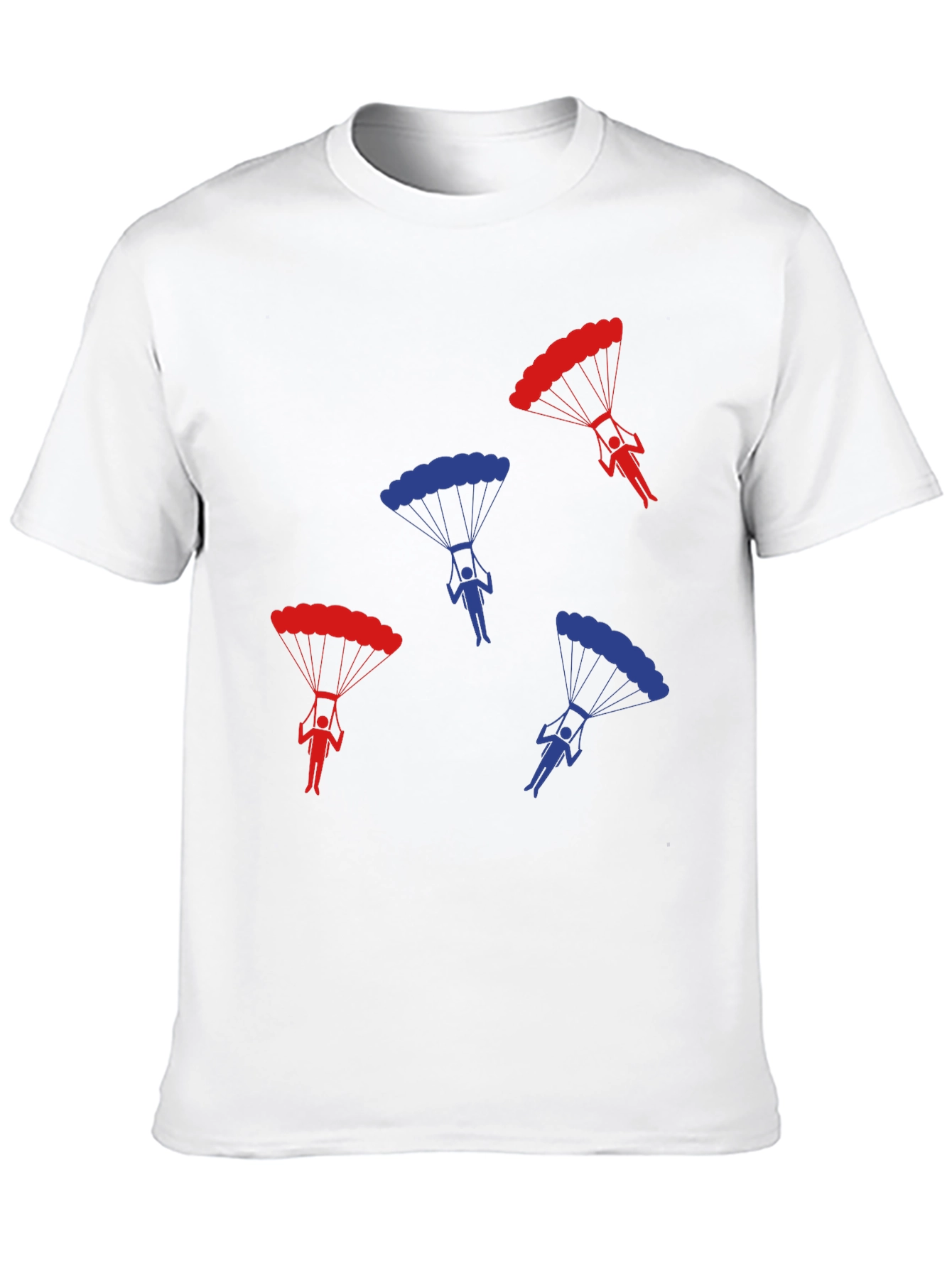 Black Parachute Design Black T-Shirt view 10