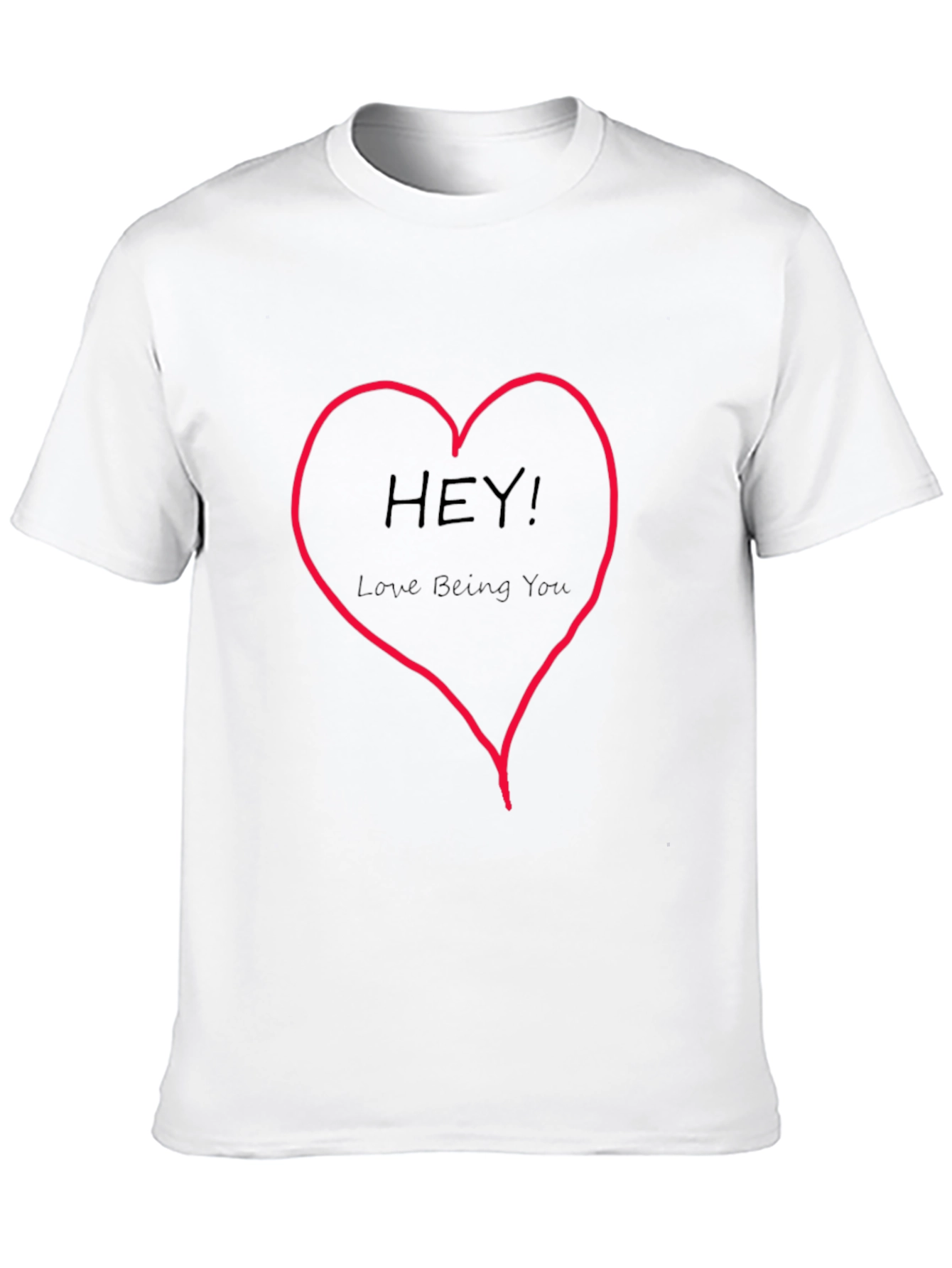 Black Hey! Love Being You Graphic Tee view 10