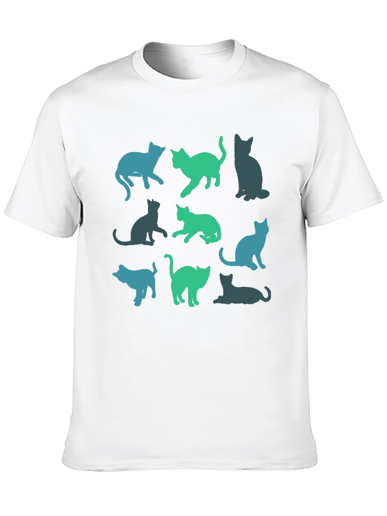 Black Cool Cats Graphic Tee - Black Cotton Blend view 10