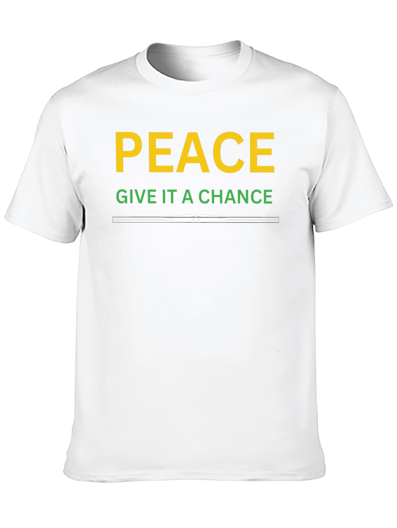 Black Peace Give It A Chance T-Shirt - Black view 10