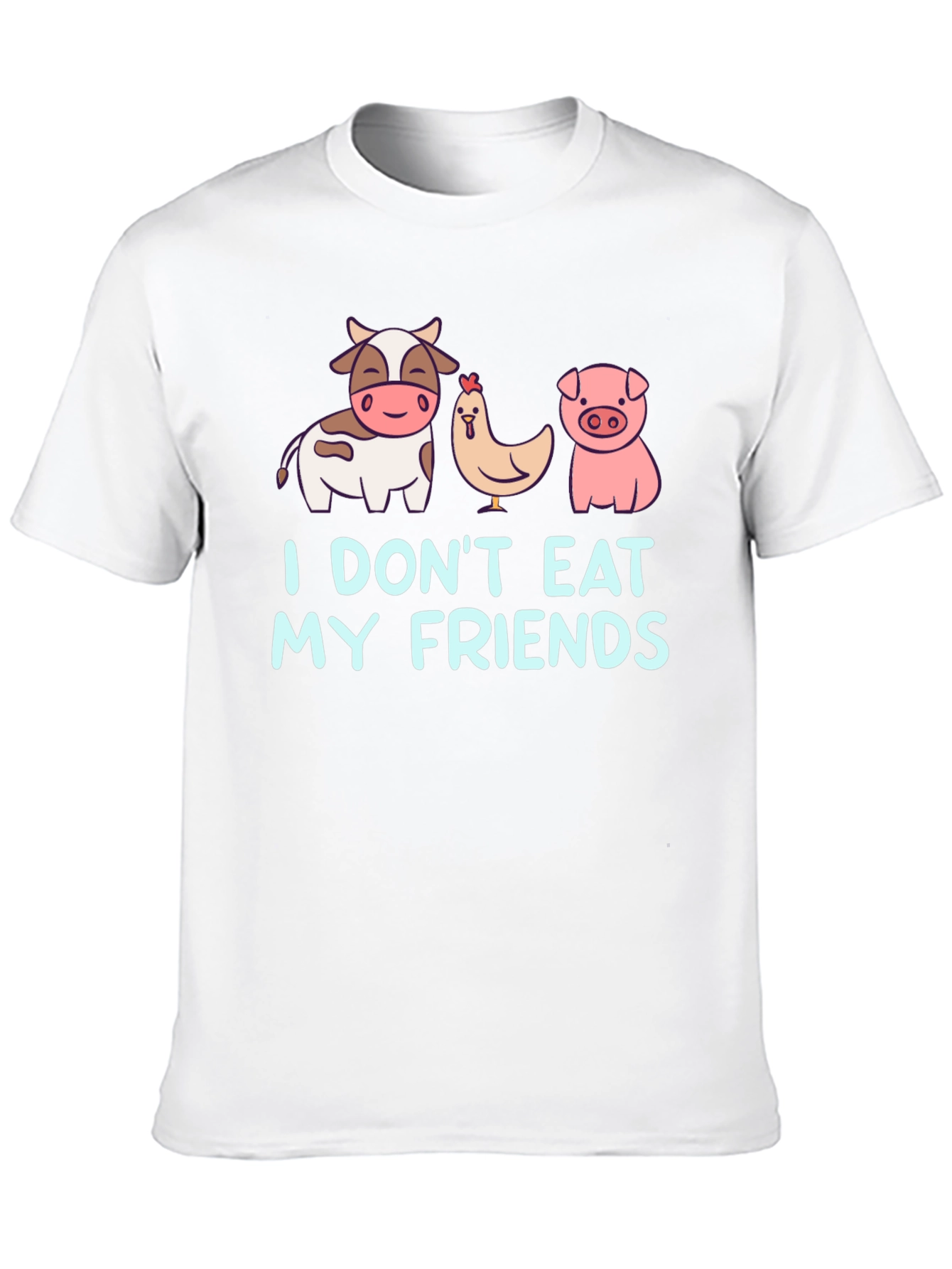 Vegan 'Don't Eat My Friends' Black T-Shirt - 10