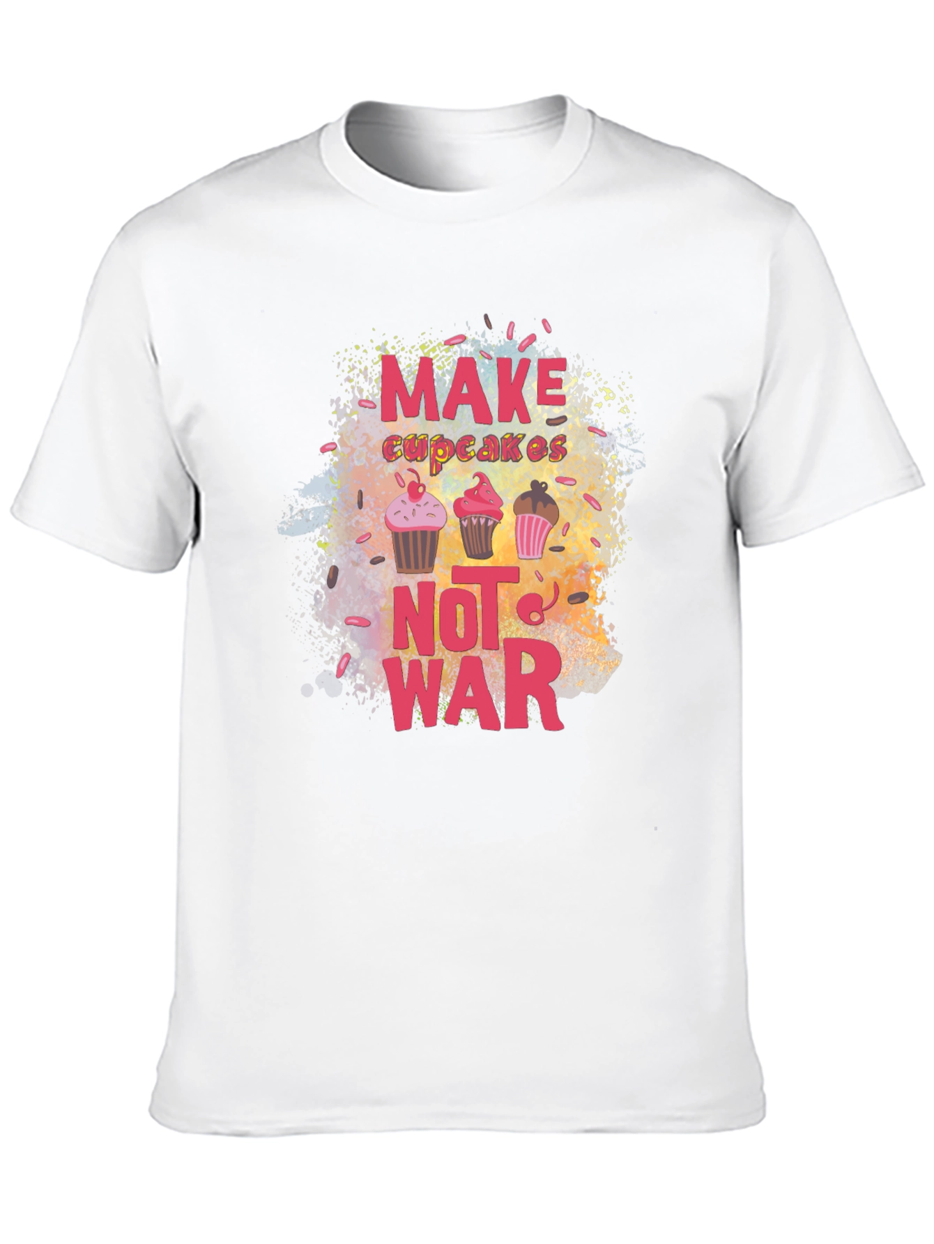 Black Make Cupcakes Not War Graphic Tee view 10