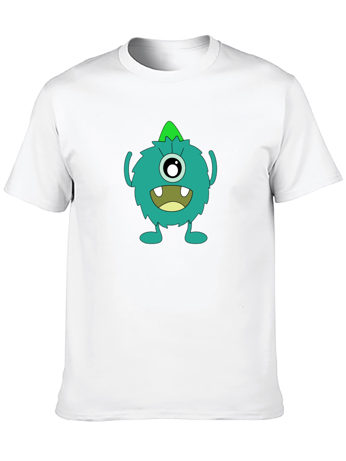 Black Monster Graphic Tee - Funny Cartoon Creature T-Shirt view 10