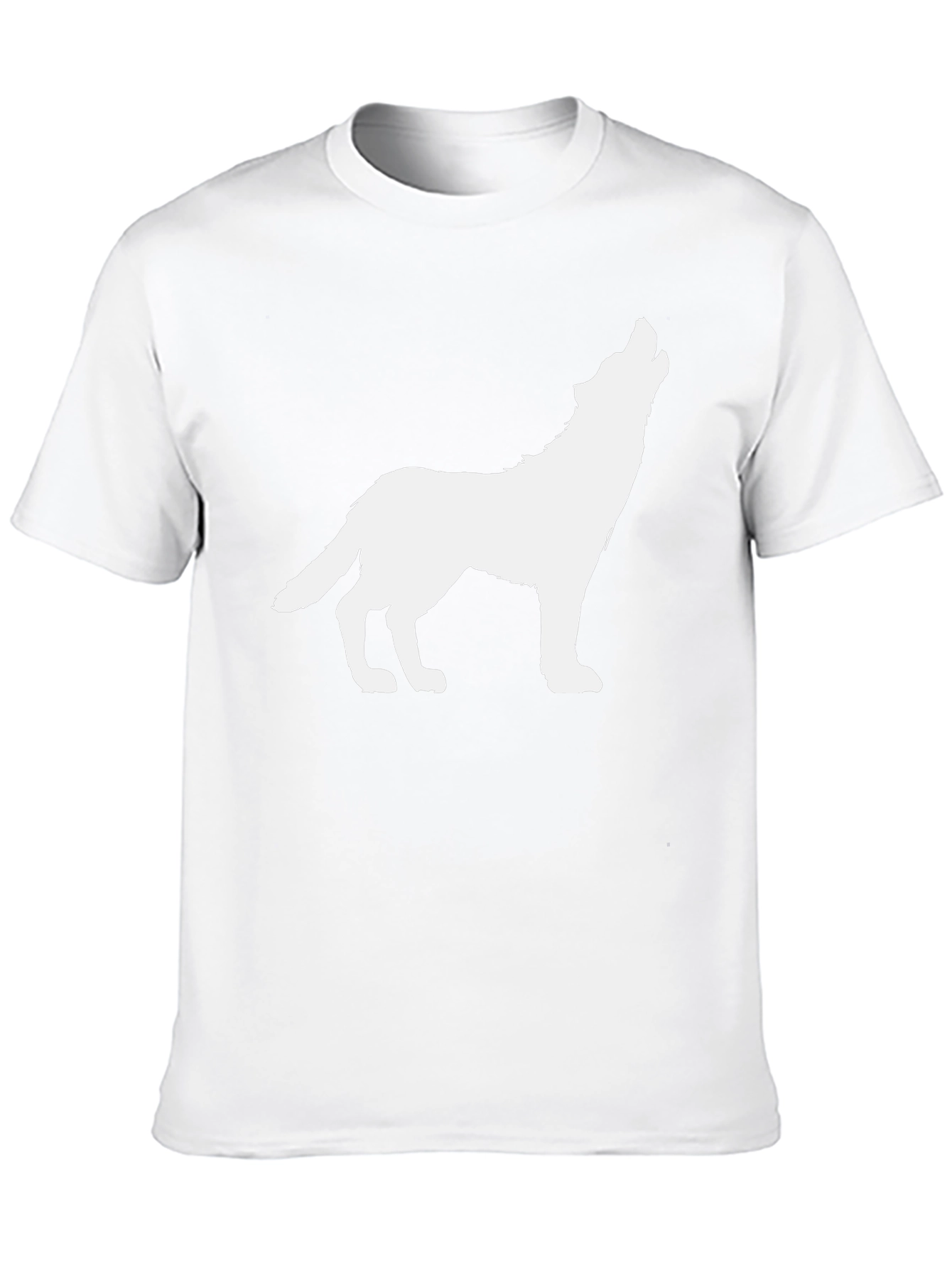 Black Wolf Howling Graphic Tee - Black Cotton Blend T-Shirt view 10