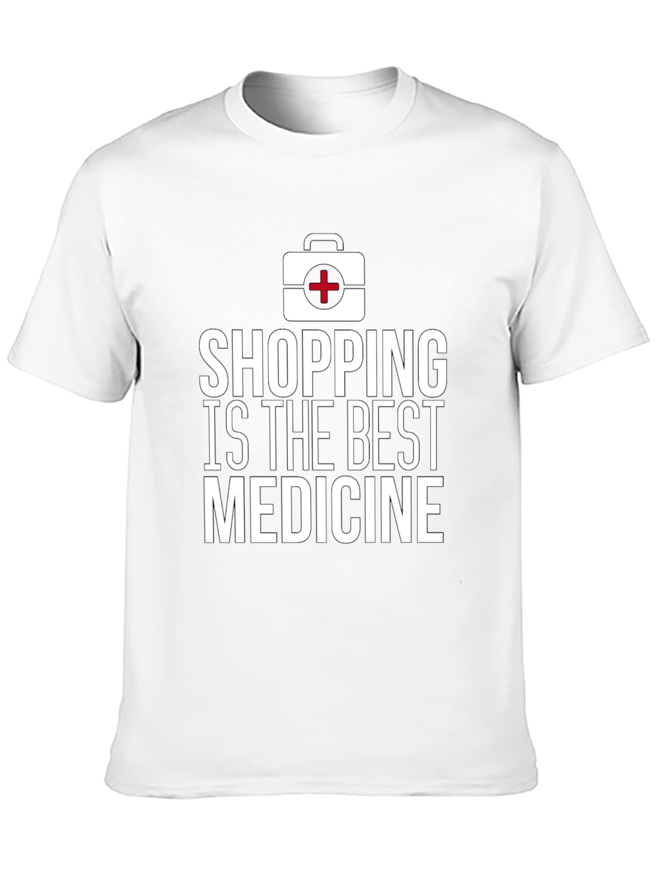 Black Shopping is The Best Medicine Graphic T-Shirt view 10