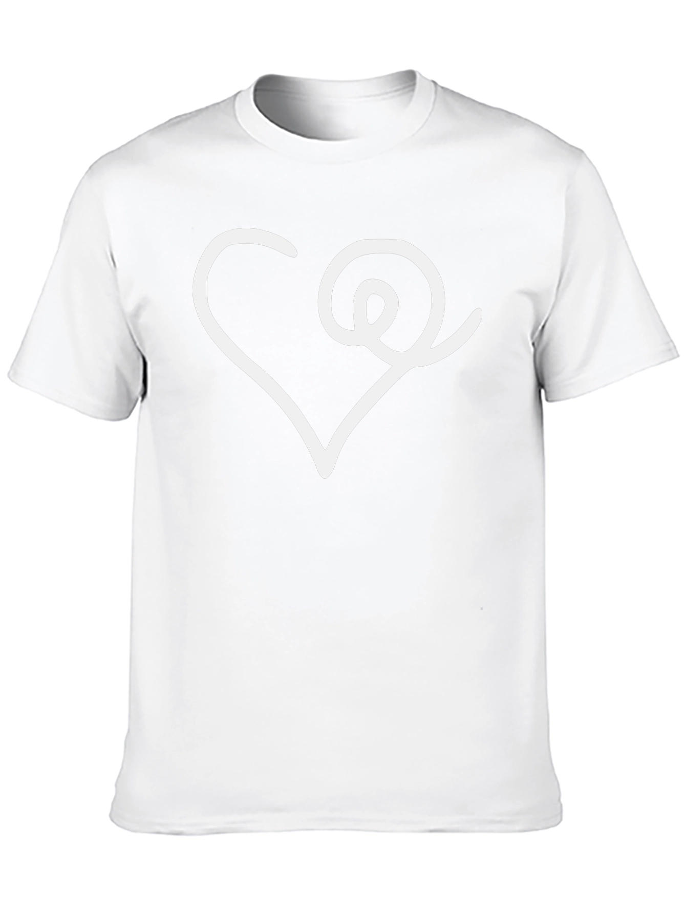 Black Heart Swirl Graphic Tee - Modern Design view 10