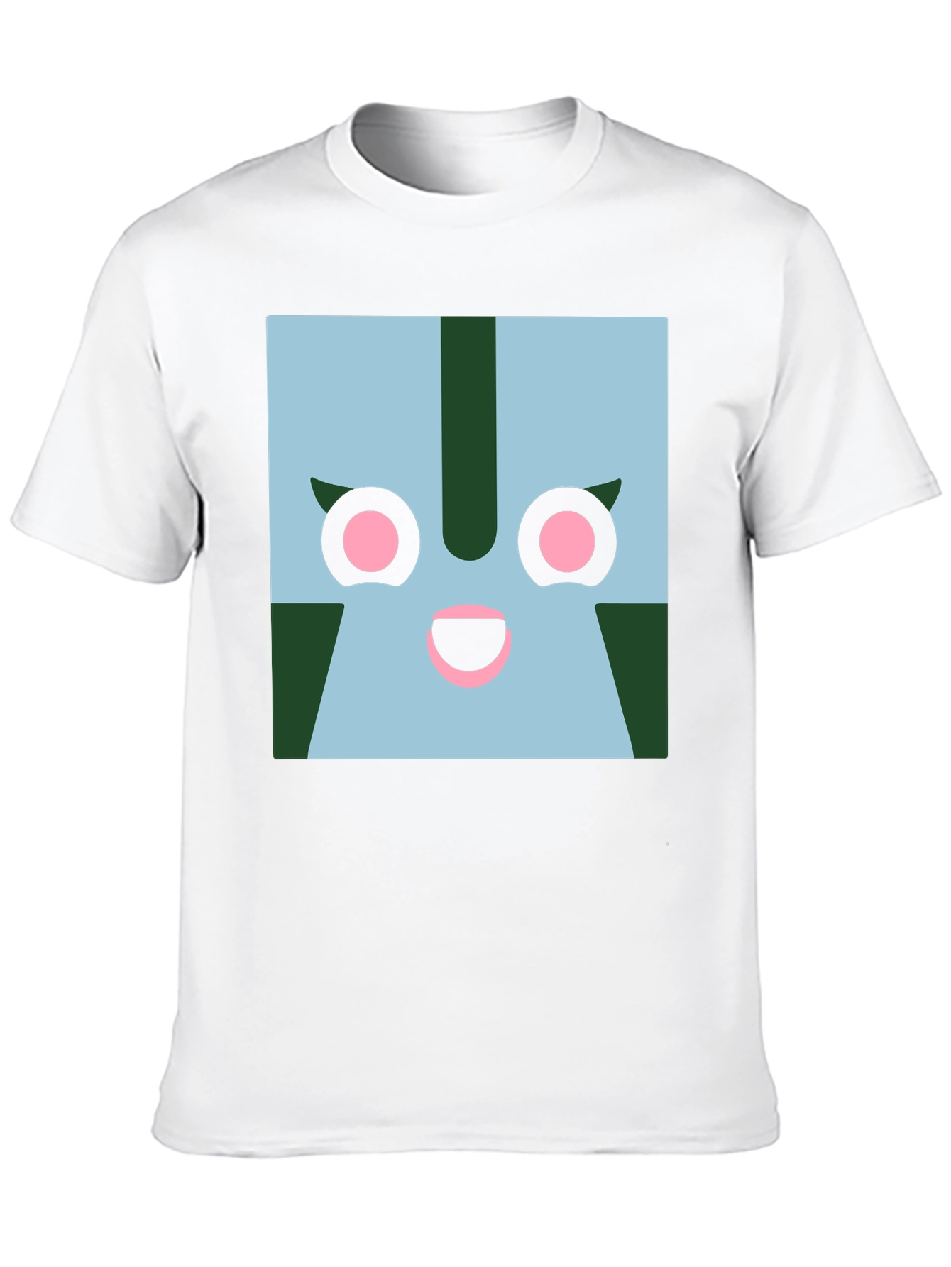 Black Geometric Character Graphic Tee - Black view 10