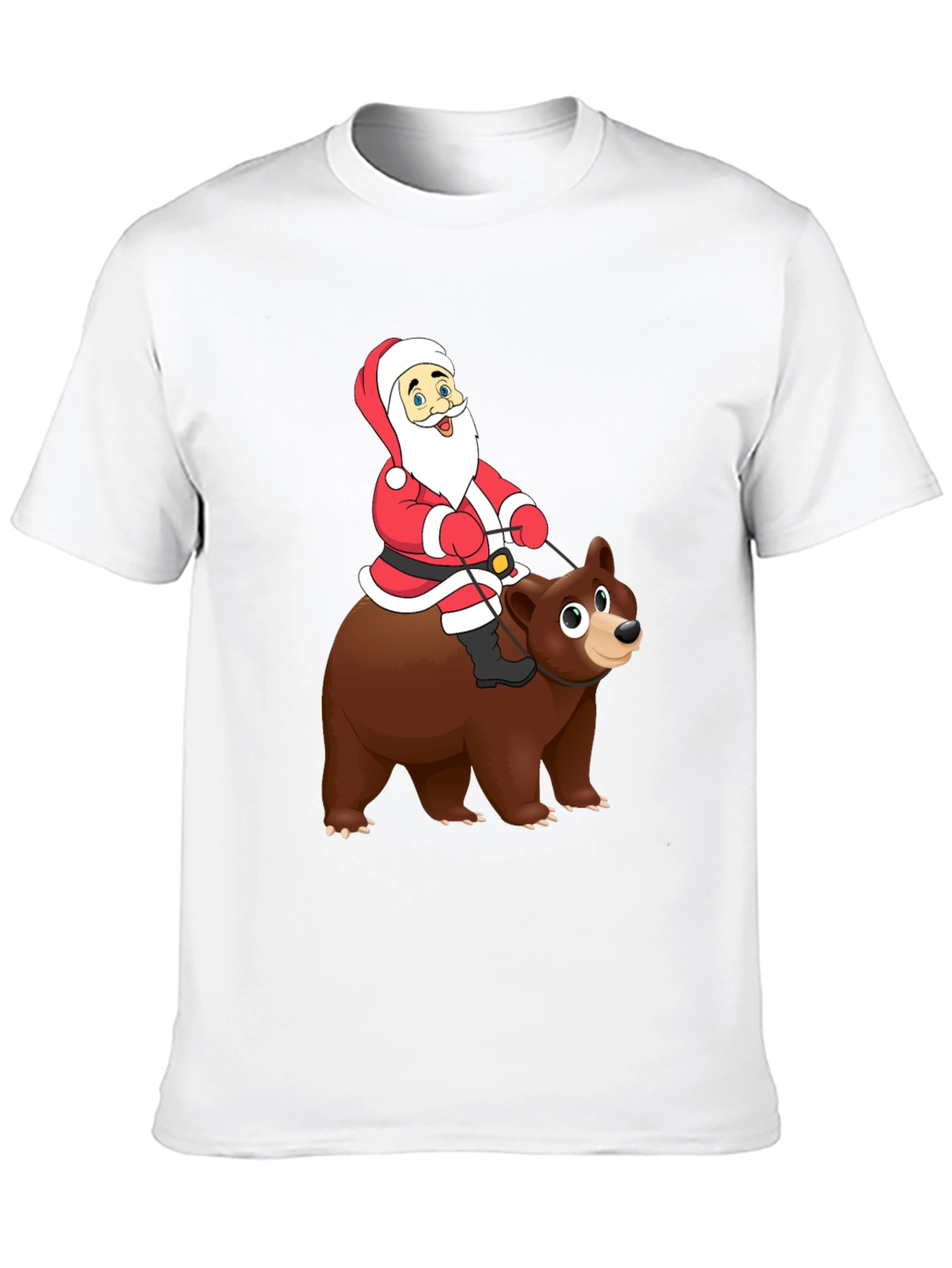 Black Santa Riding Bear Graphic Tee - Holiday Cheer! view 10