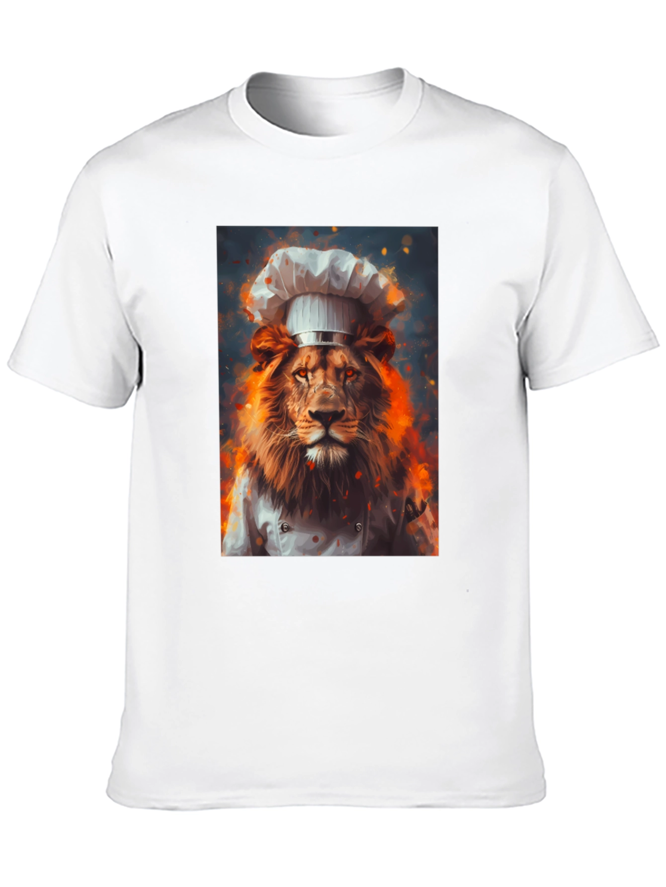 Black Chef Lion Graphic Tee - Men's Black T-Shirt view 10