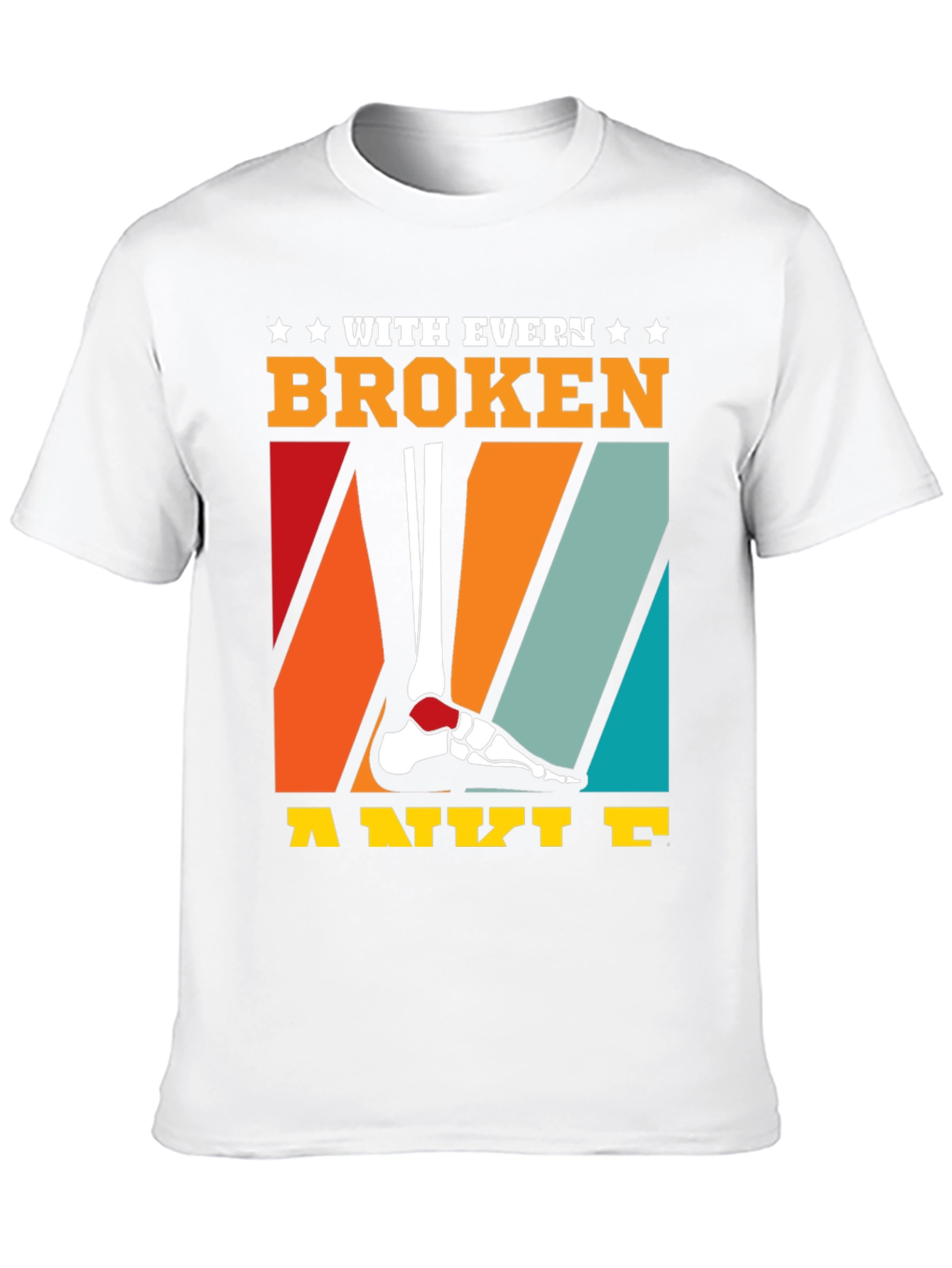 Black Broken Ankle T-Shirt - Humor Tee view 10