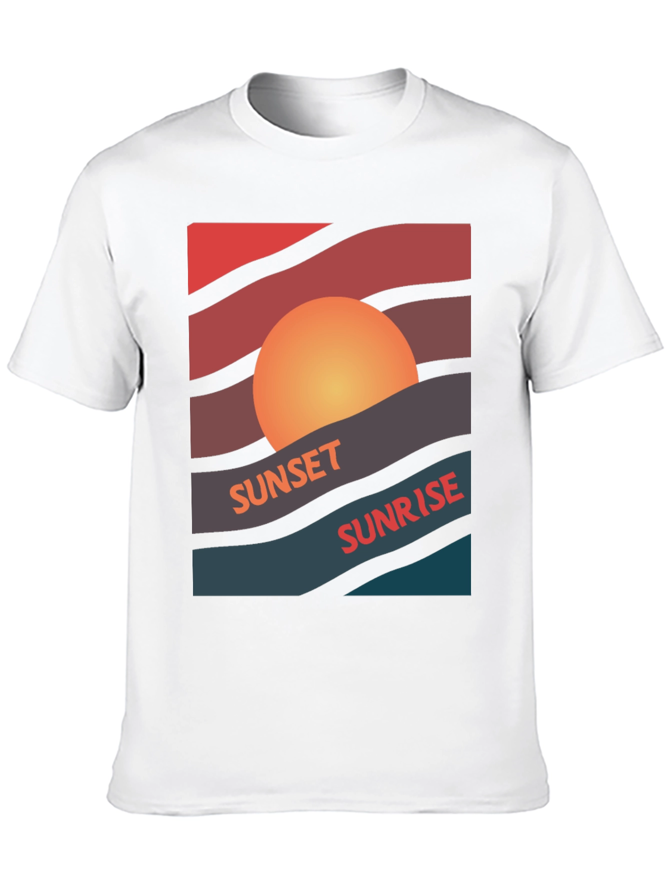 Black Sunset Sunrise Graphic Tee - Retro Style view 10