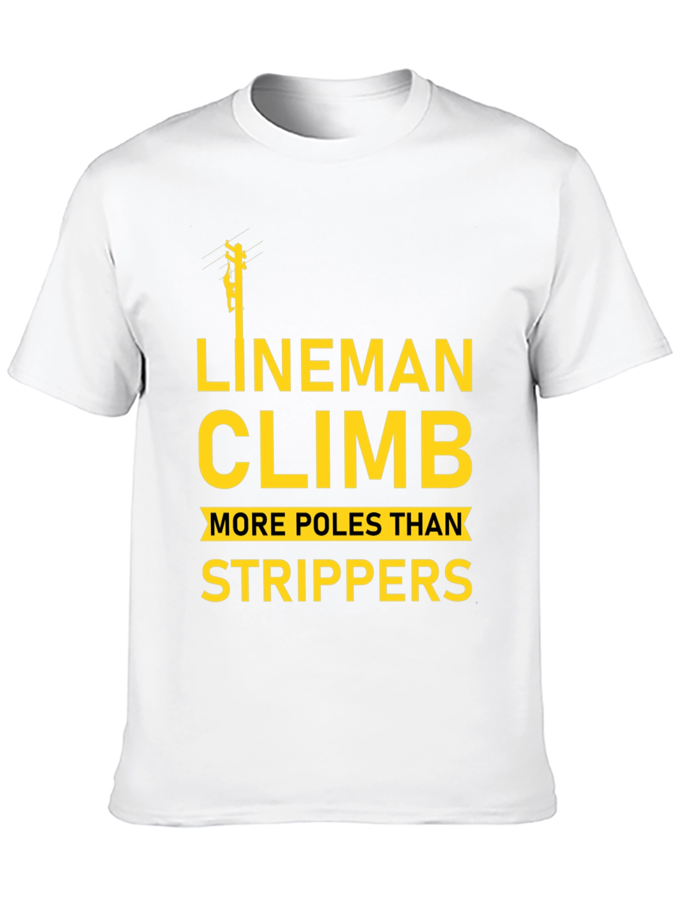 Black Lineman Climb T-Shirt Funny Electrician Tee view 10