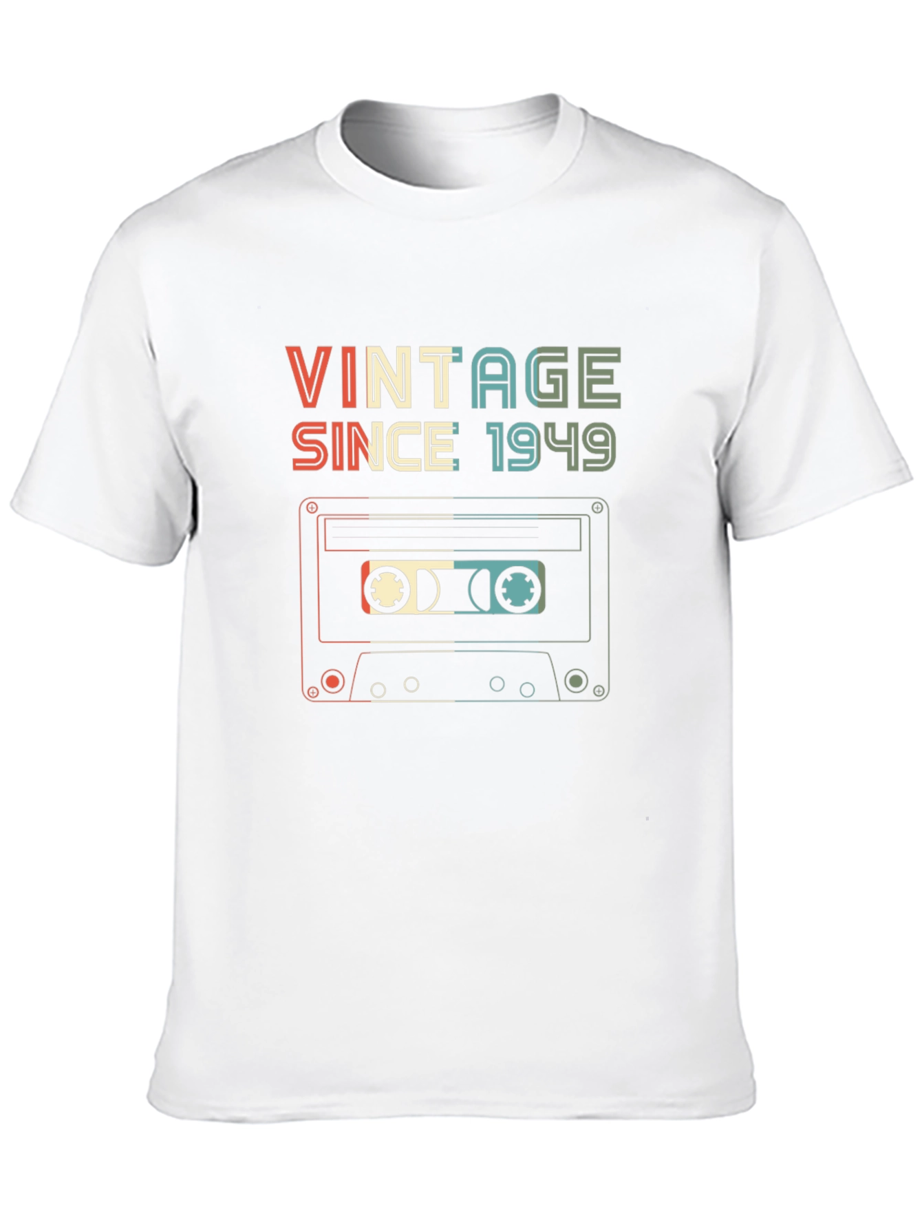 Black Vintage Since 1949 Cassette Tape T-Shirt view 10