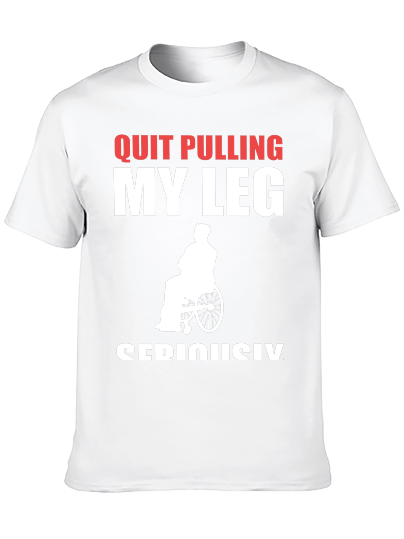 Black Quit Pulling My Leg T-Shirt view 10