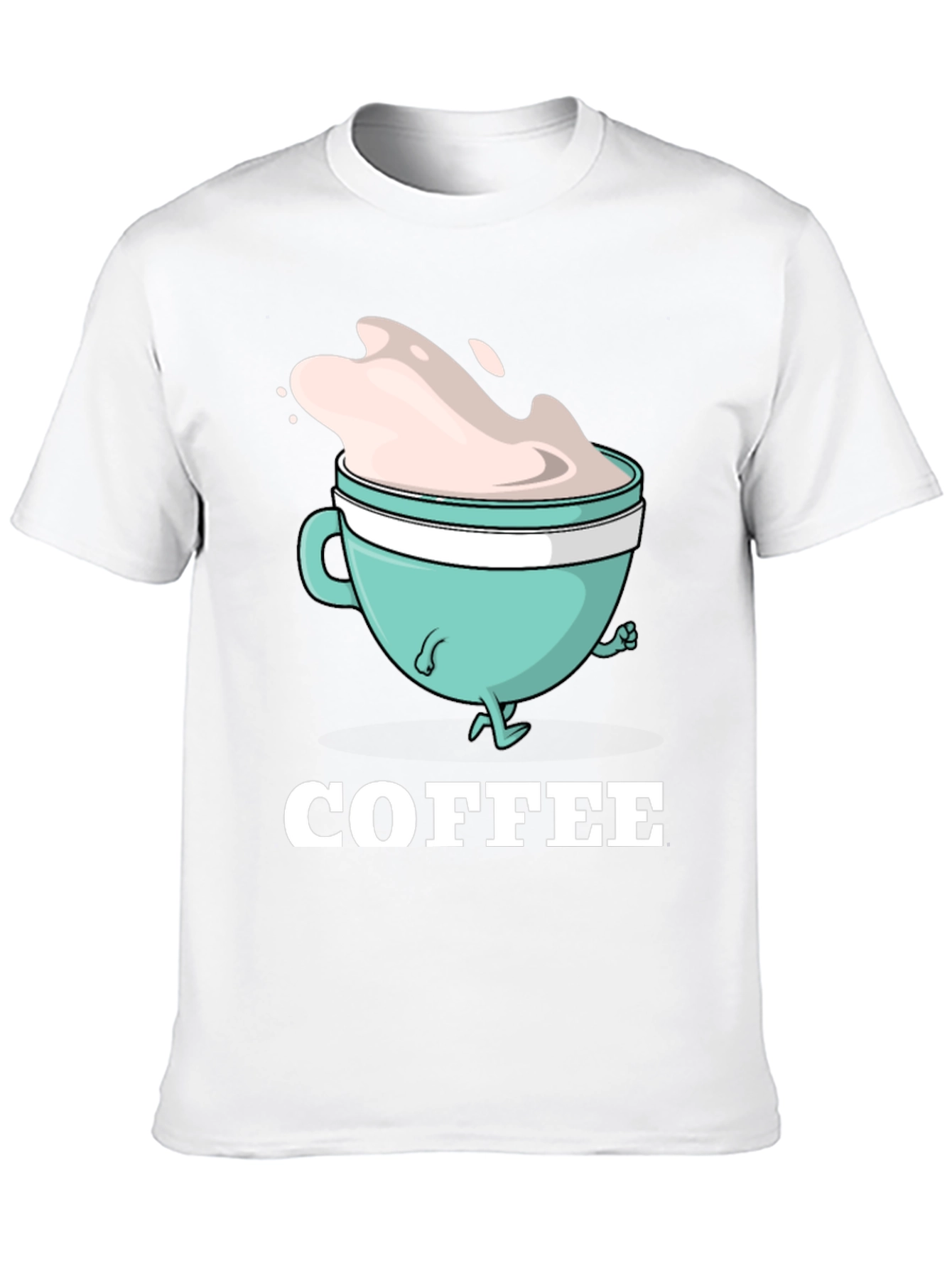Black Coffee Cartoon Graphic T-Shirt view 10