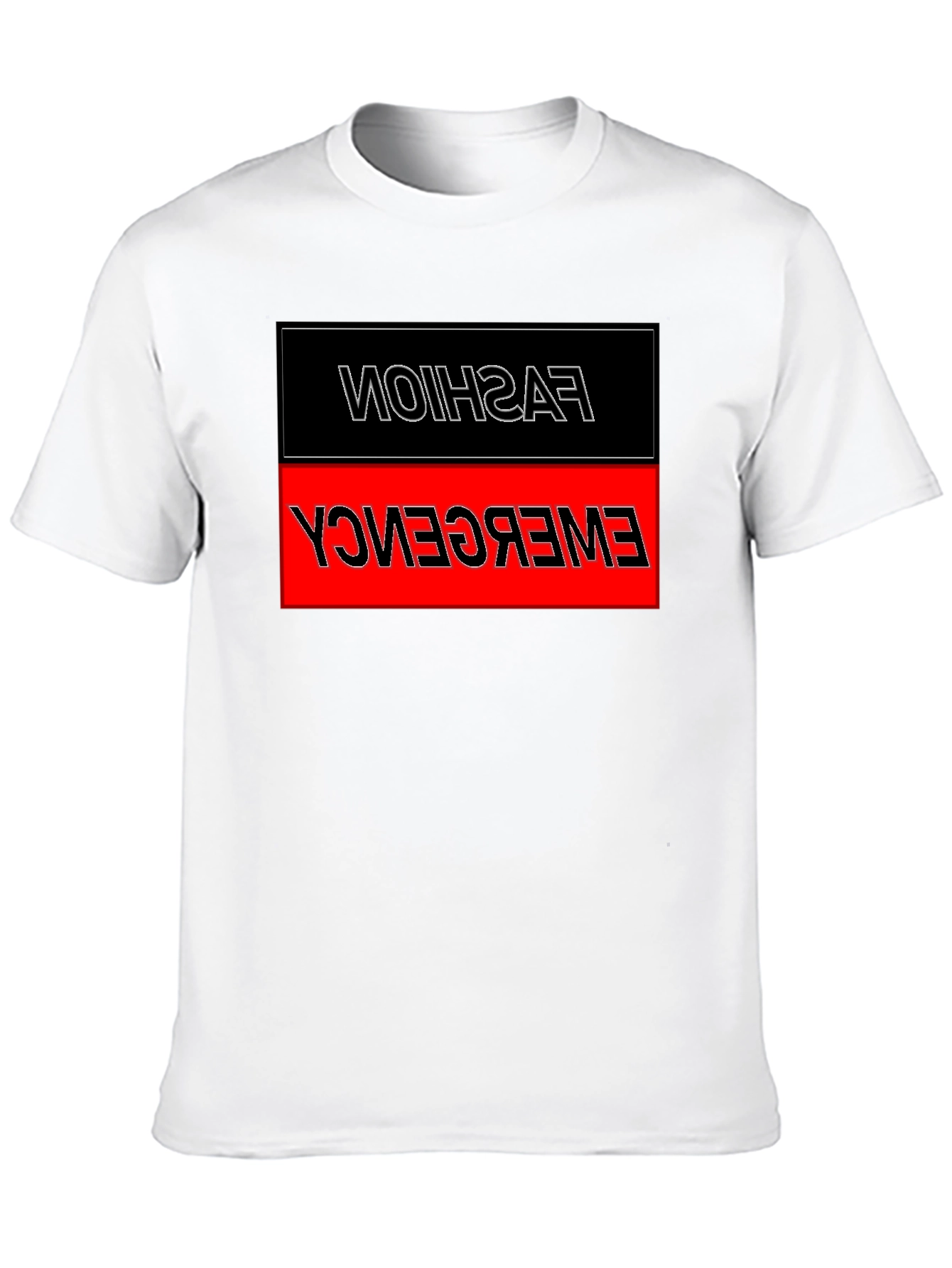 Black Fashion Emergency Graphic Tee view 10