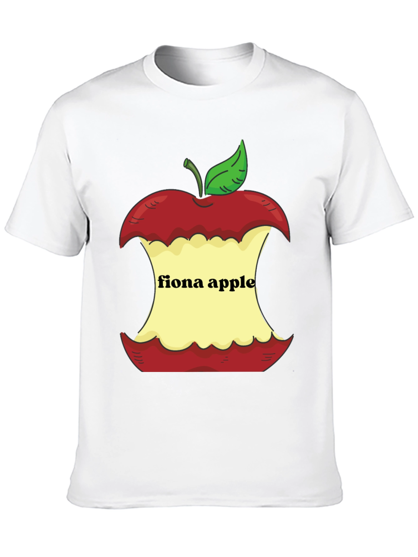 Black Fiona Apple Core Graphic Tee - Black Cotton Casual view 10