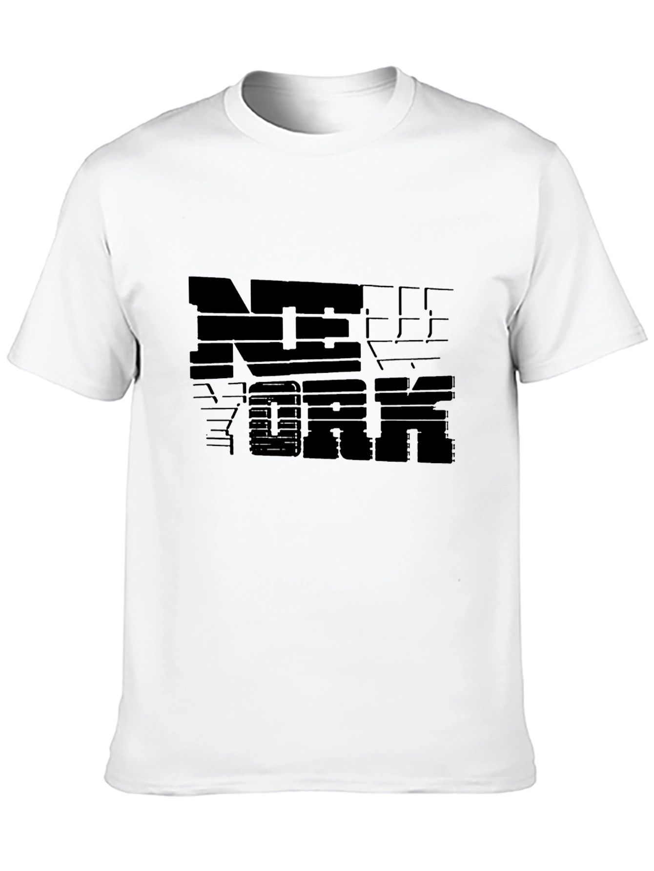 Black New York Graphic Print Crew Neck T-Shirt view 10