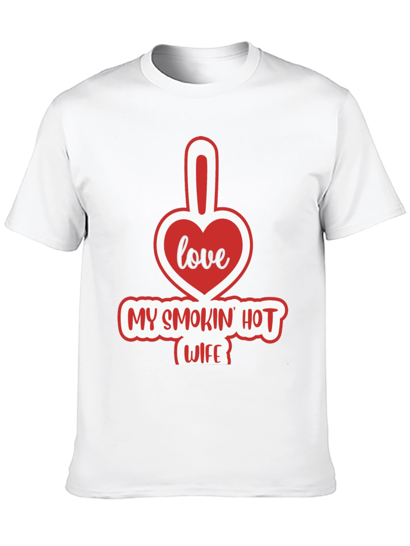 Black Funny "My Smokin' Hot Wife" Graphic T-Shirt view 10