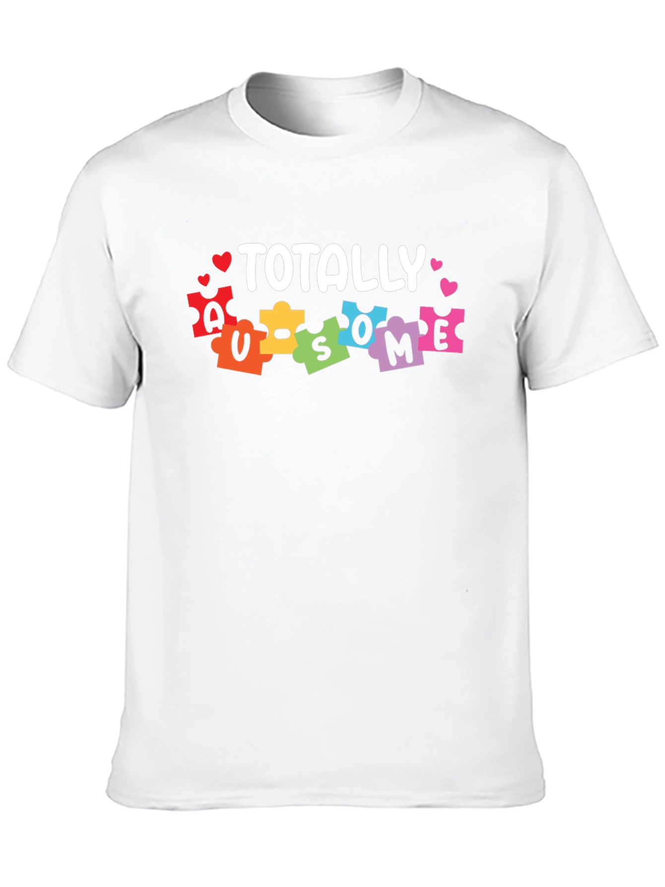 Black Totally Awesome Autism Awareness T-Shirt view 10