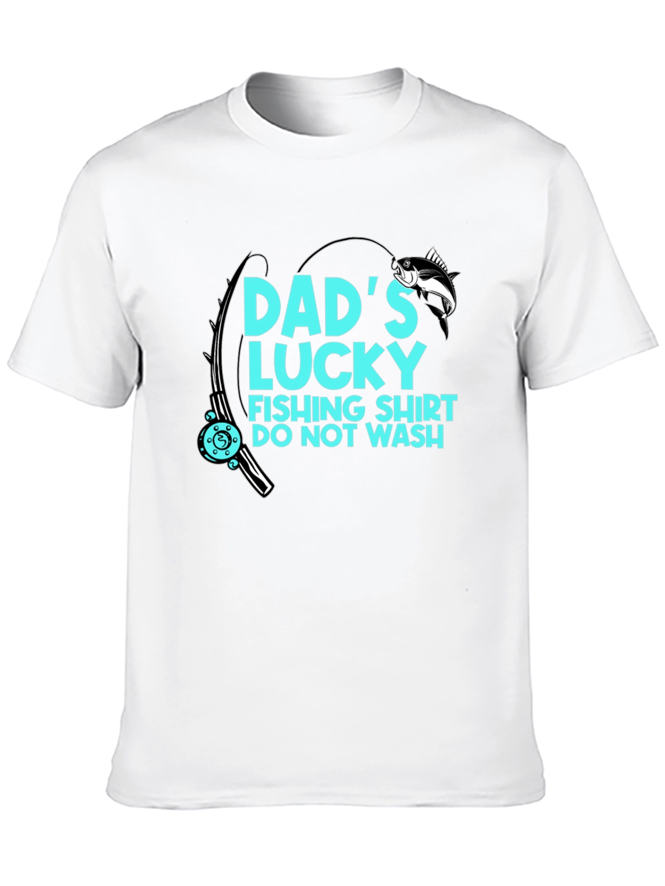 Black Dad's Lucky Fishing Shirt - Do Not Wash! view 10