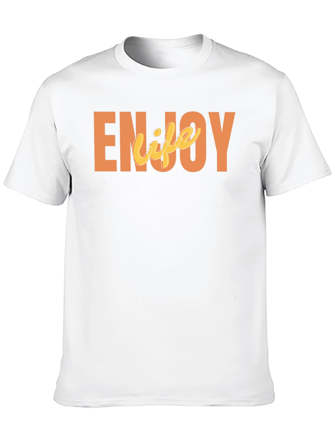 Black Enjoy Life Graphic Tee - Black Casual T-Shirt view 10