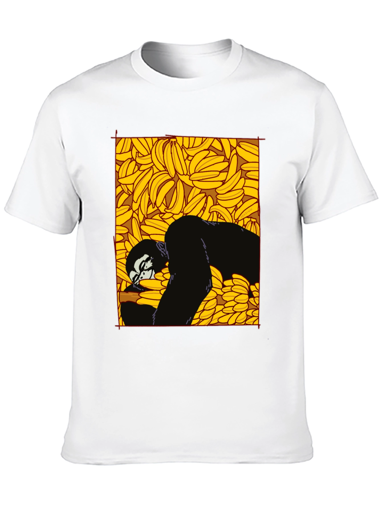 Black Banana Gorilla Graphic Tee - Unique Black T-Shirt view 10