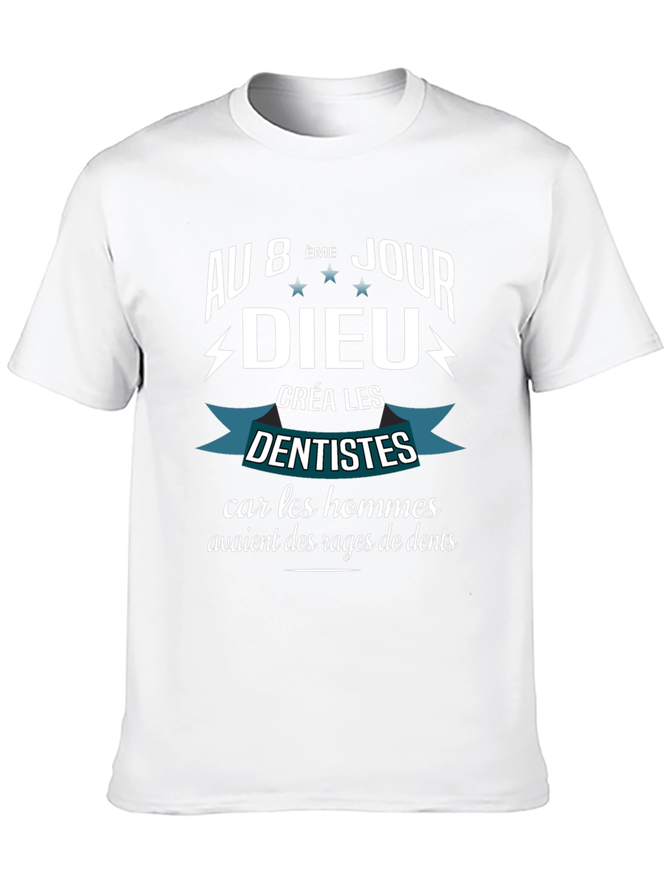 Black Au 8eme Jour Dieu Dentists T-Shirt view 10