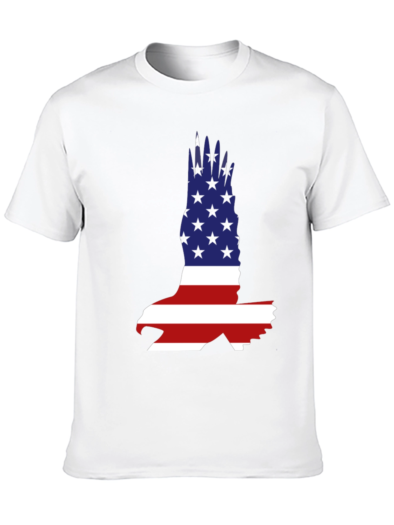 Black American Flag Eagle Graphic T-Shirt view 10