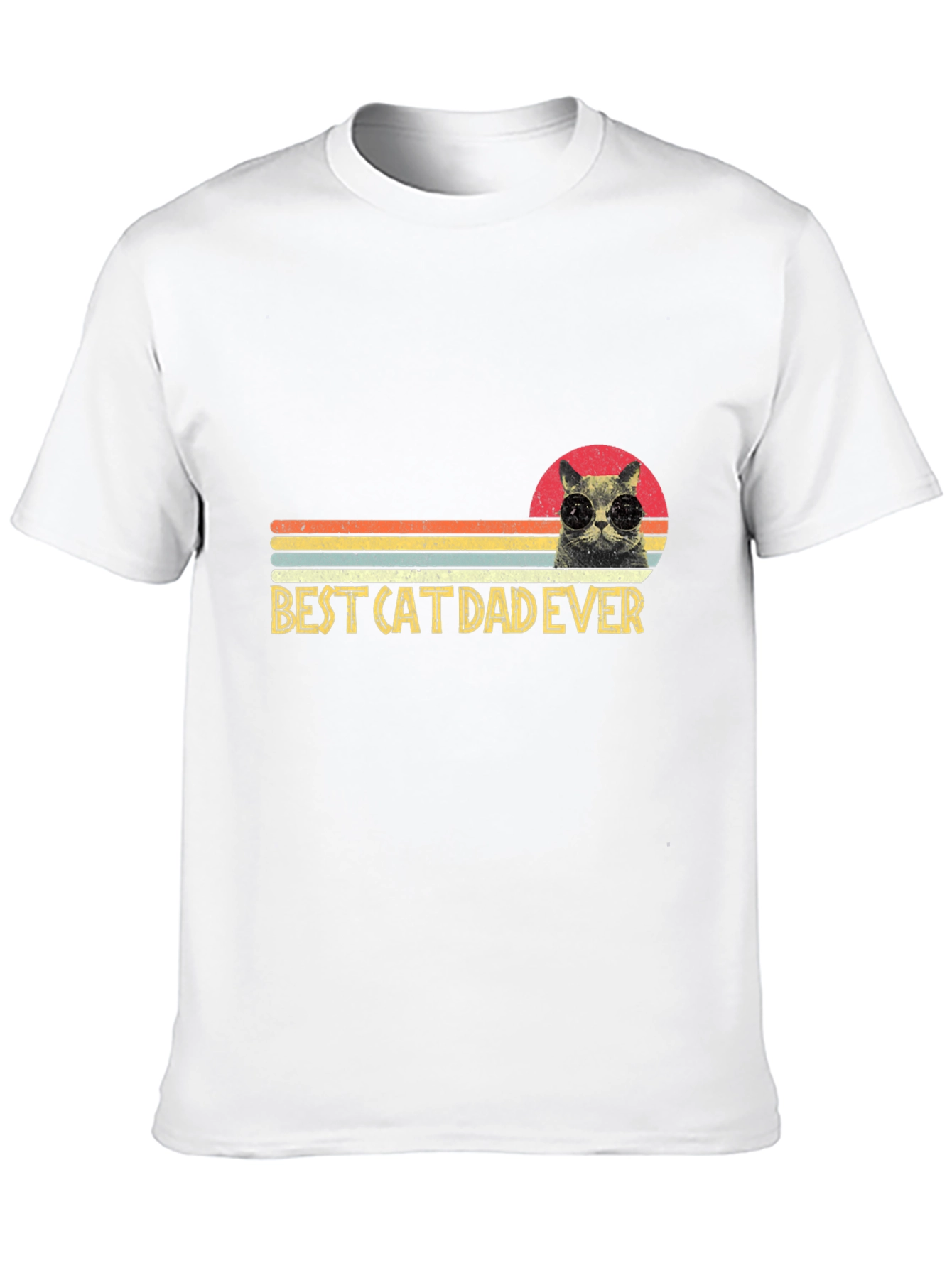 Black Best Cat Dad Ever T-Shirt - Funny Cat Lover Tee view 10