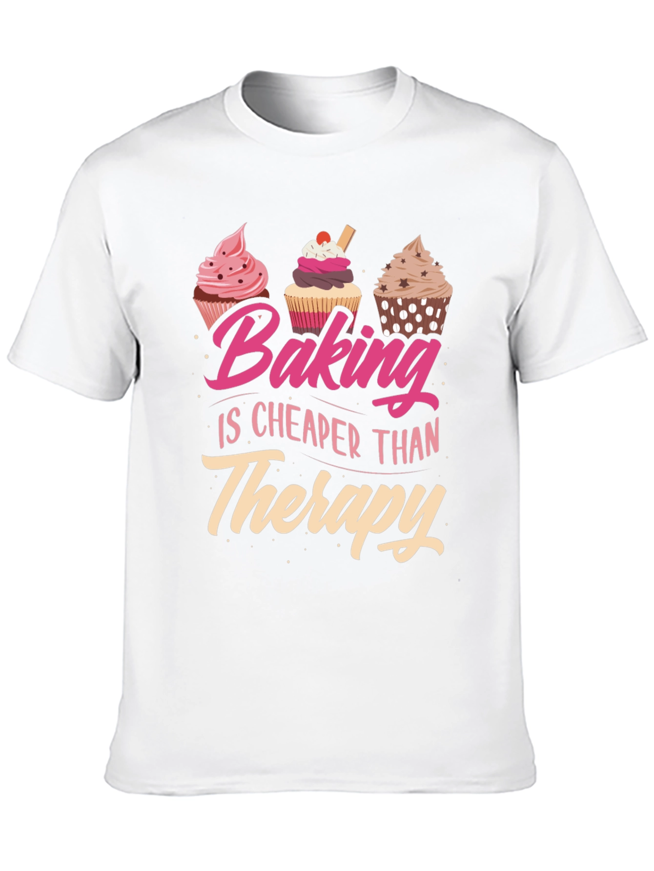 Black Baking is Cheaper Than Therapy T-Shirt view 10