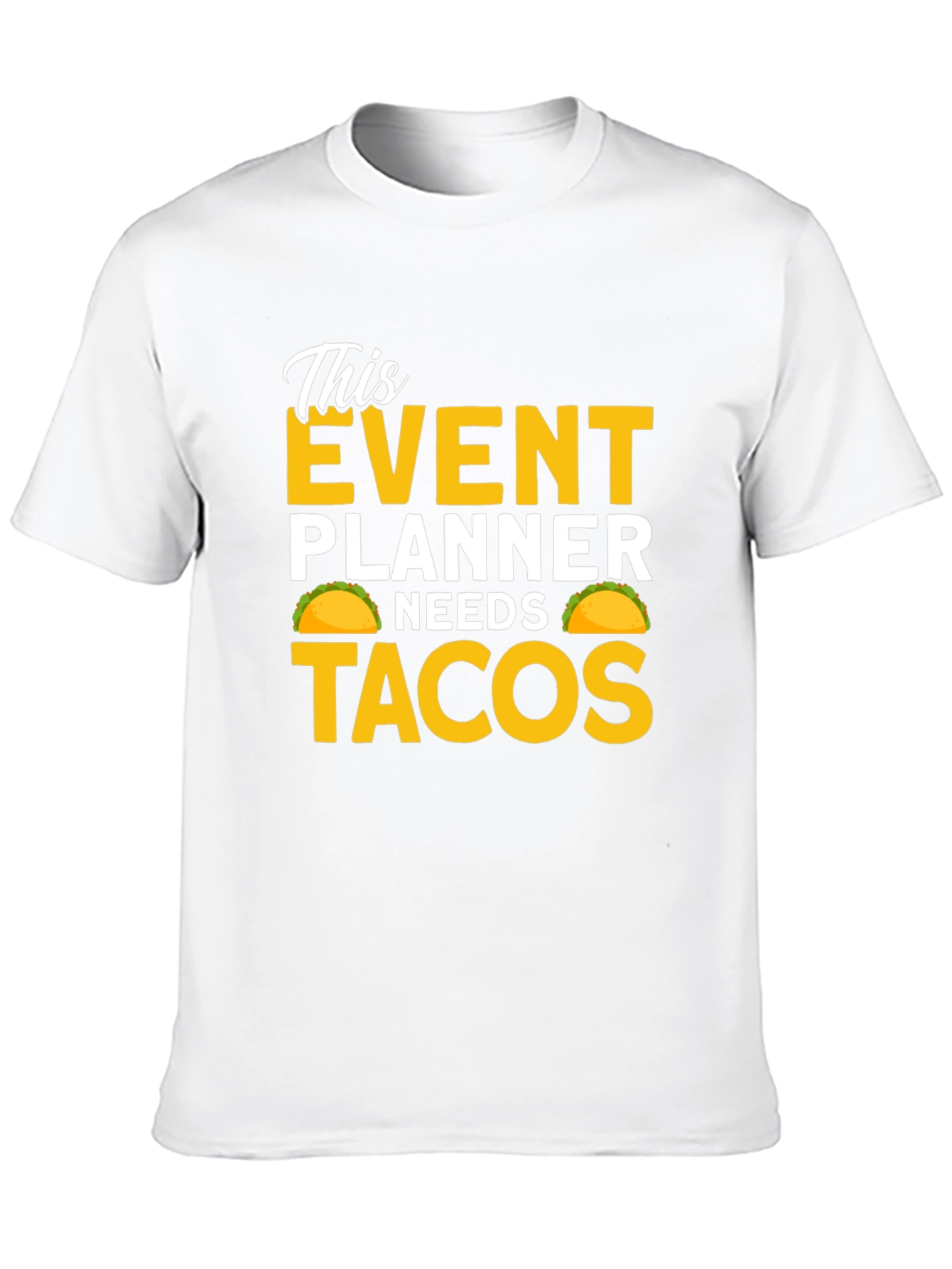 Black Event Planner Needs Tacos Black T-Shirt view 10