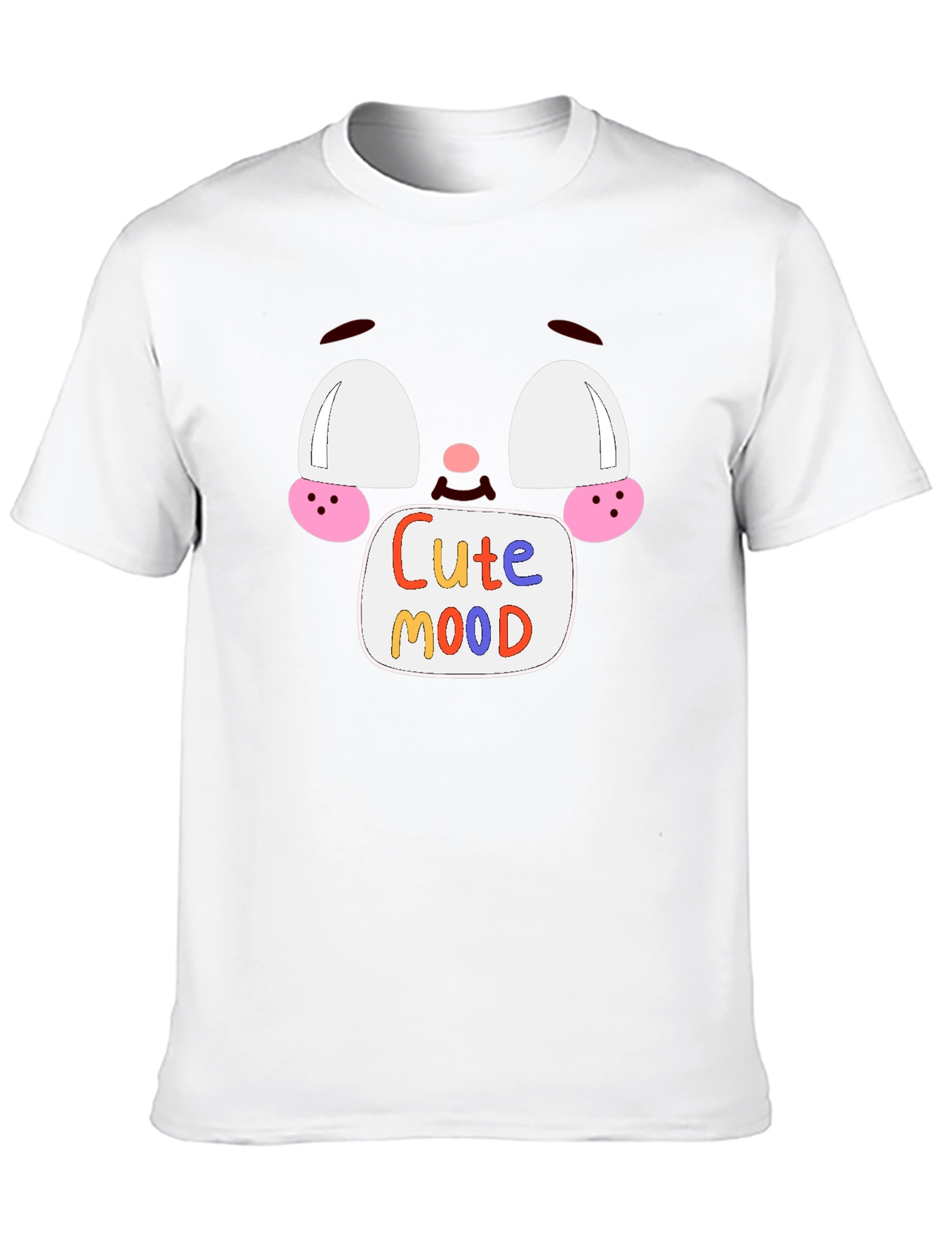 Black Cute Mood Graphic Tee - Unisex Black T-Shirt view 10