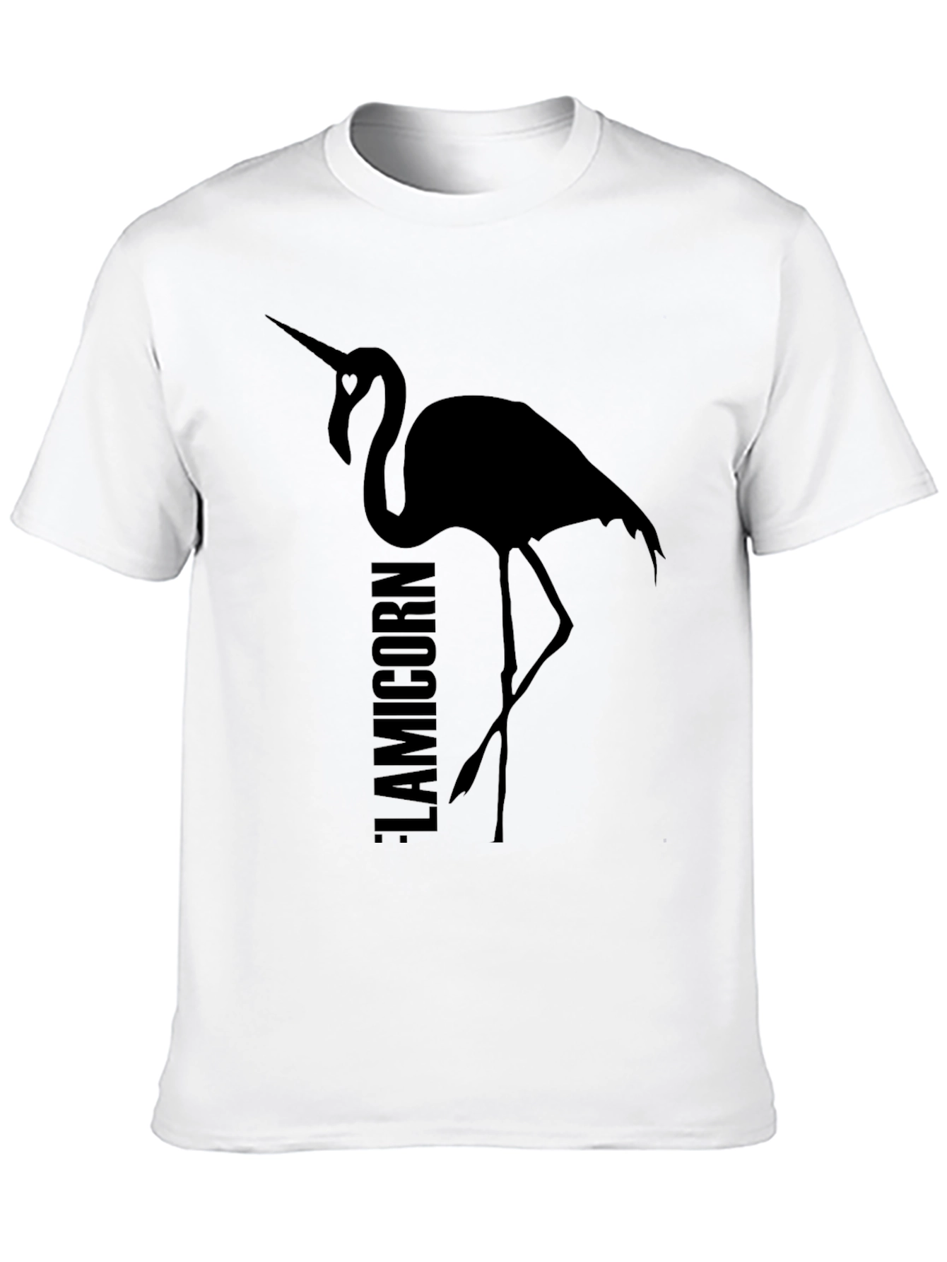 Black Flamicorn T-Shirt - Unique Graphic Tee view 10