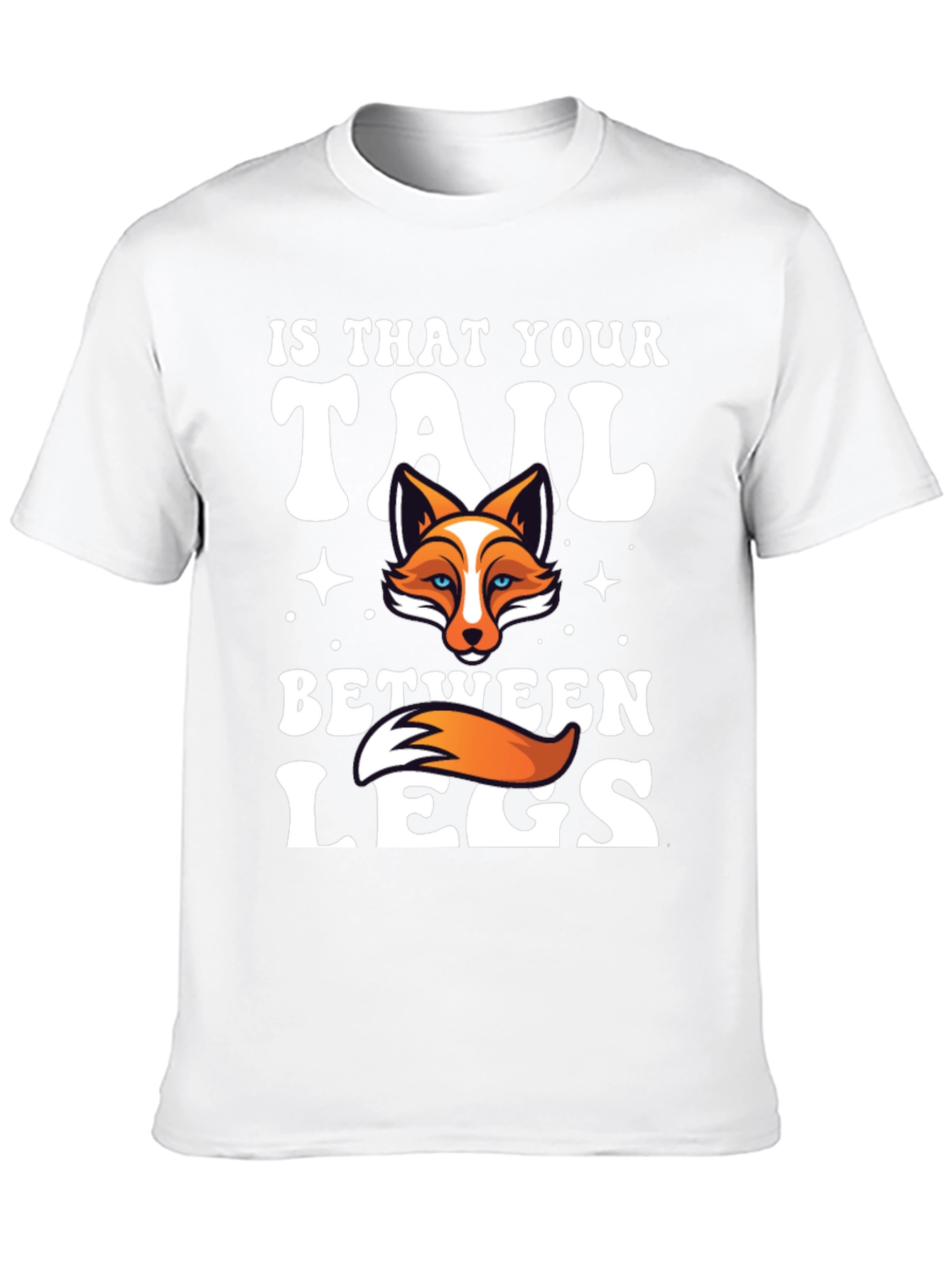 Black Fox Tail Humor Graphic T-Shirt view 10
