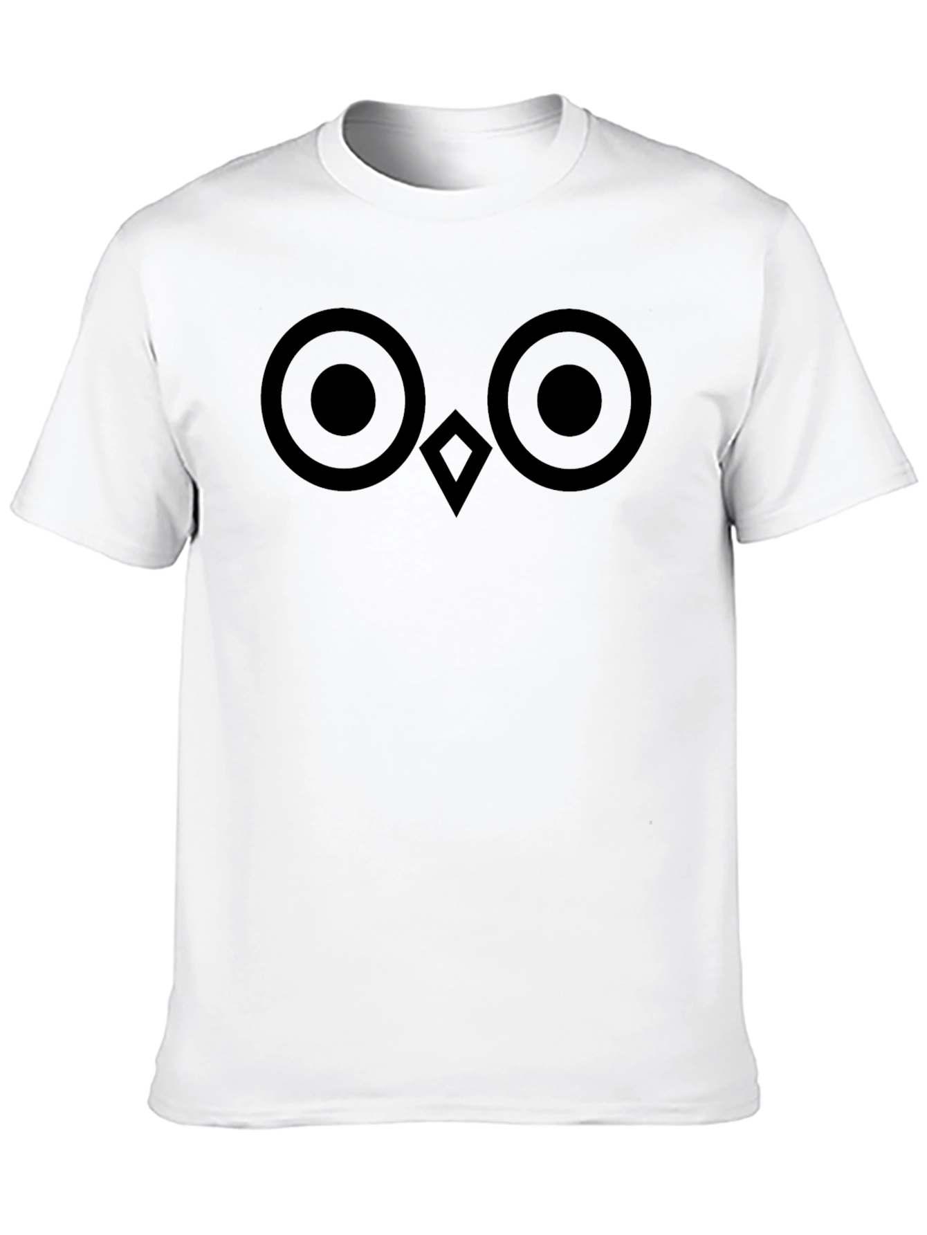 Black Owl Face Graphic Tee - Classic Black T-Shirt view 10