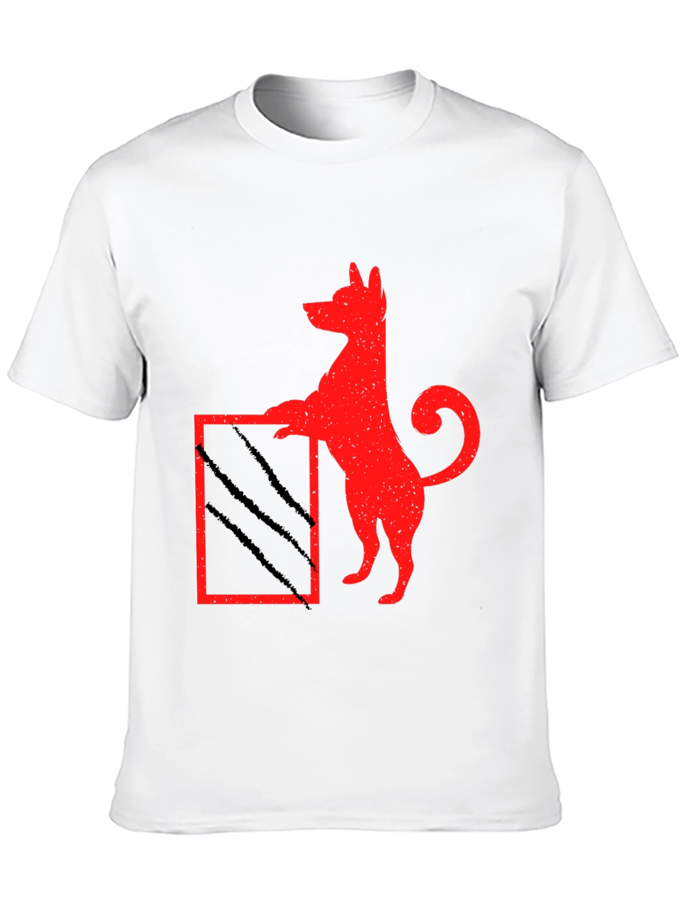 Black Dog Scratch Box Tee - Quirky Graphic T-Shirt view 10