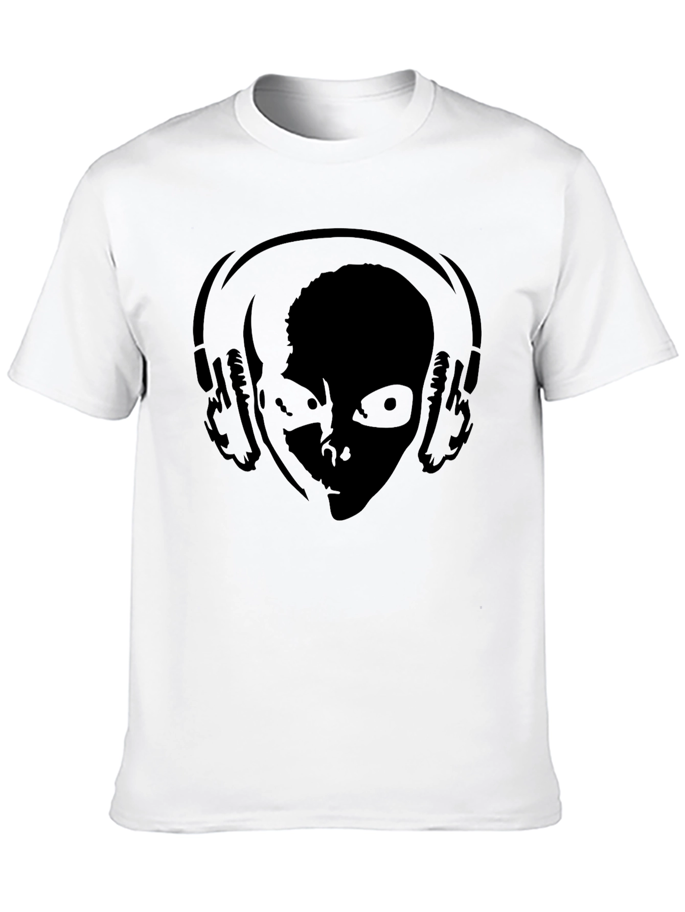Black DJ Alien Graphic Tee - Black Cotton Comfort view 10