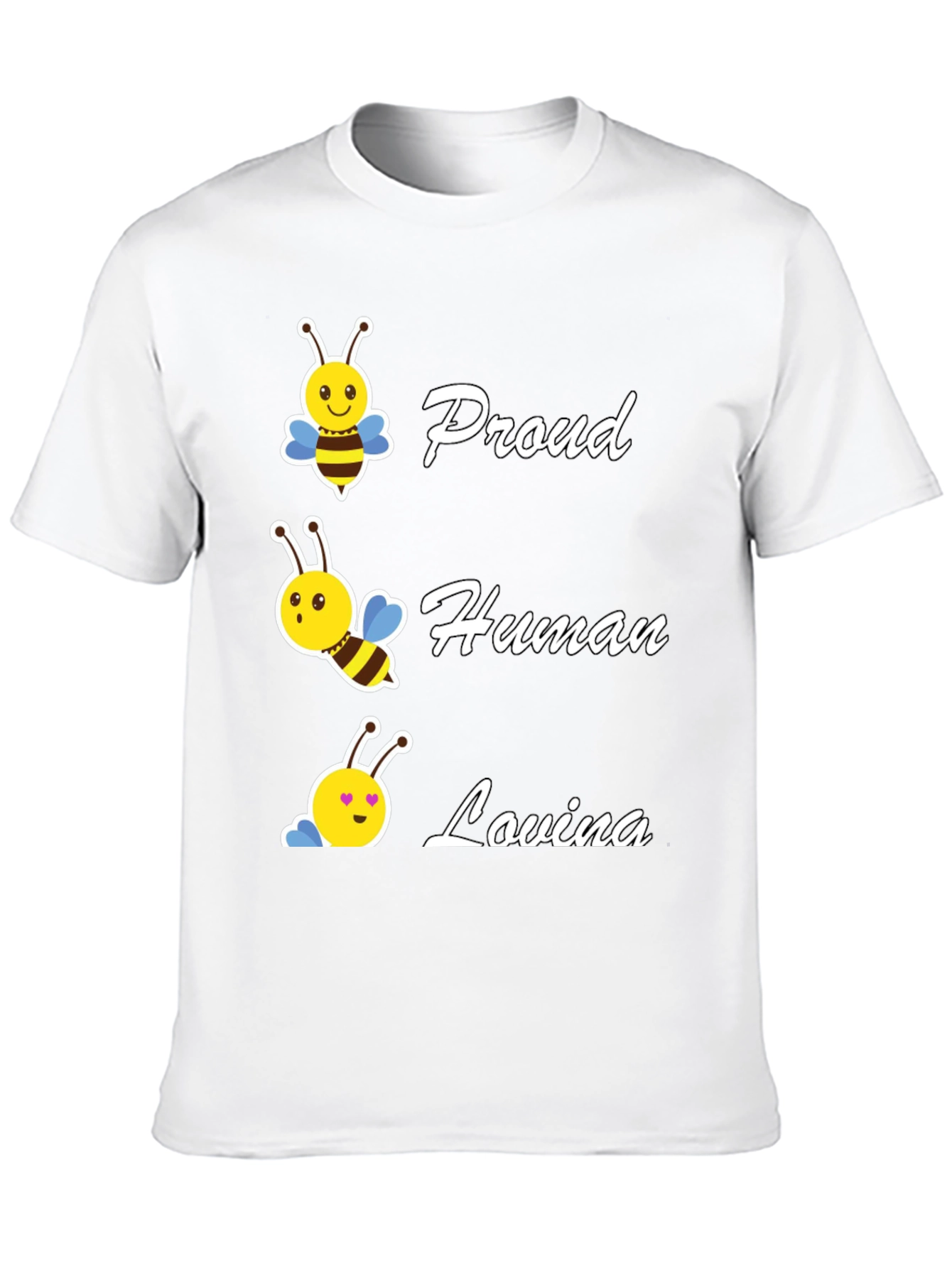 Black Proud Human Bee Loving T-Shirt view 10