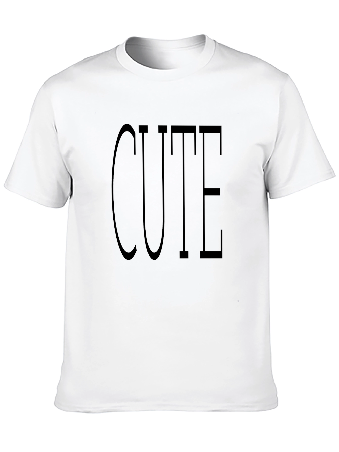 Black Cute Graphic Print Black Crew Neck T-Shirt view 10