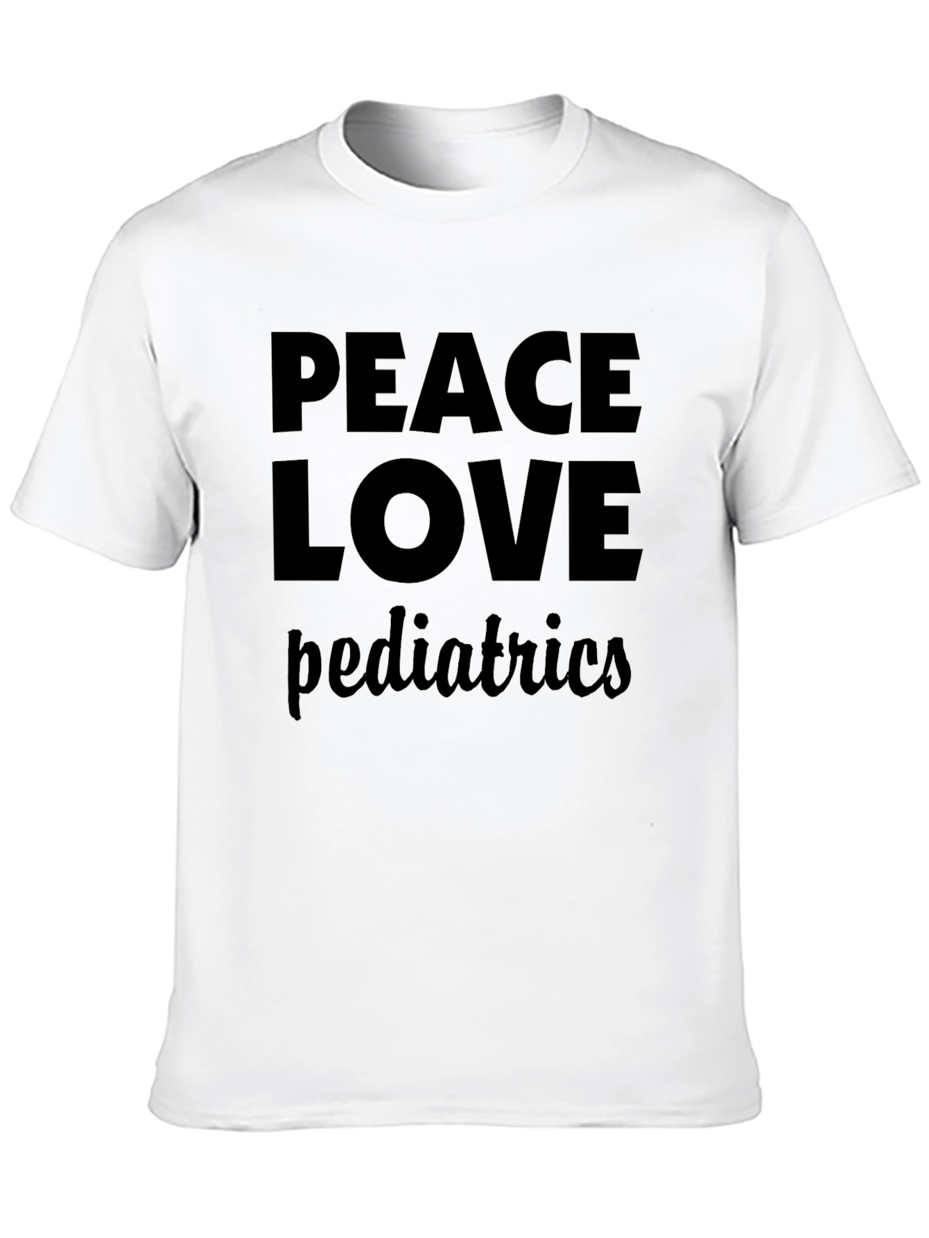 Black Peace Love Pediatrics T-Shirt view 10