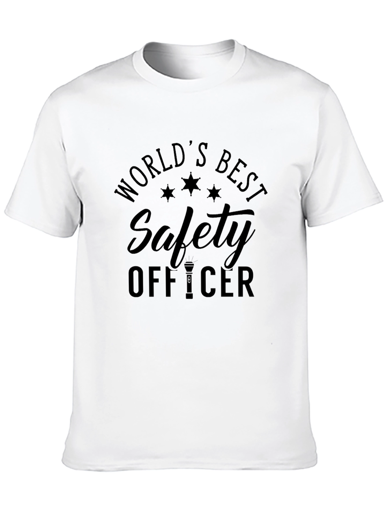 Black World's Best Safety Officer T-Shirt - Black view 10