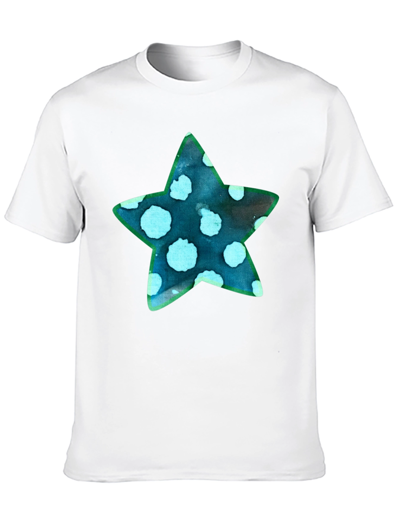 Black Spotted Star Graphic Black T-Shirt view 10
